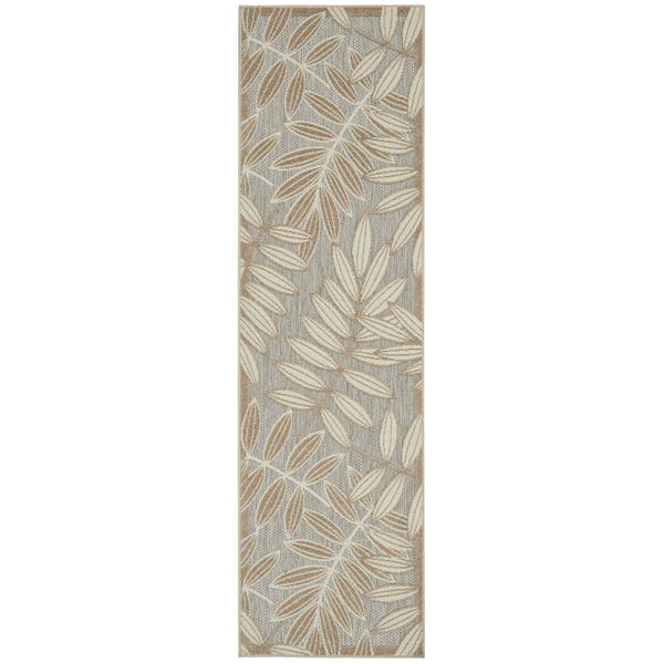 Natural Tropical Leaf Indoor/Outdoor Patio Rug