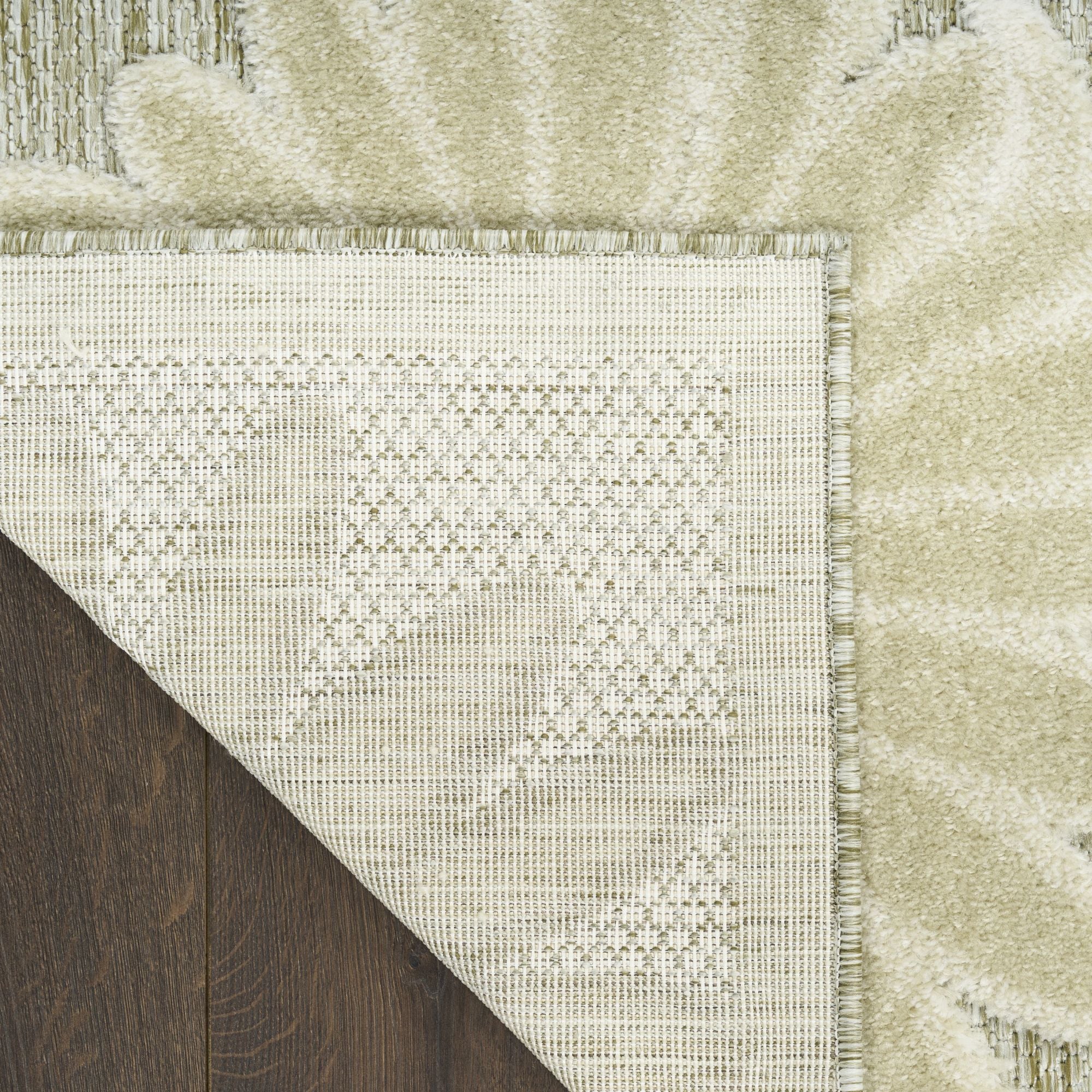 Ivory Sage Contemporary Indoor Outdoor Floral Area Rug