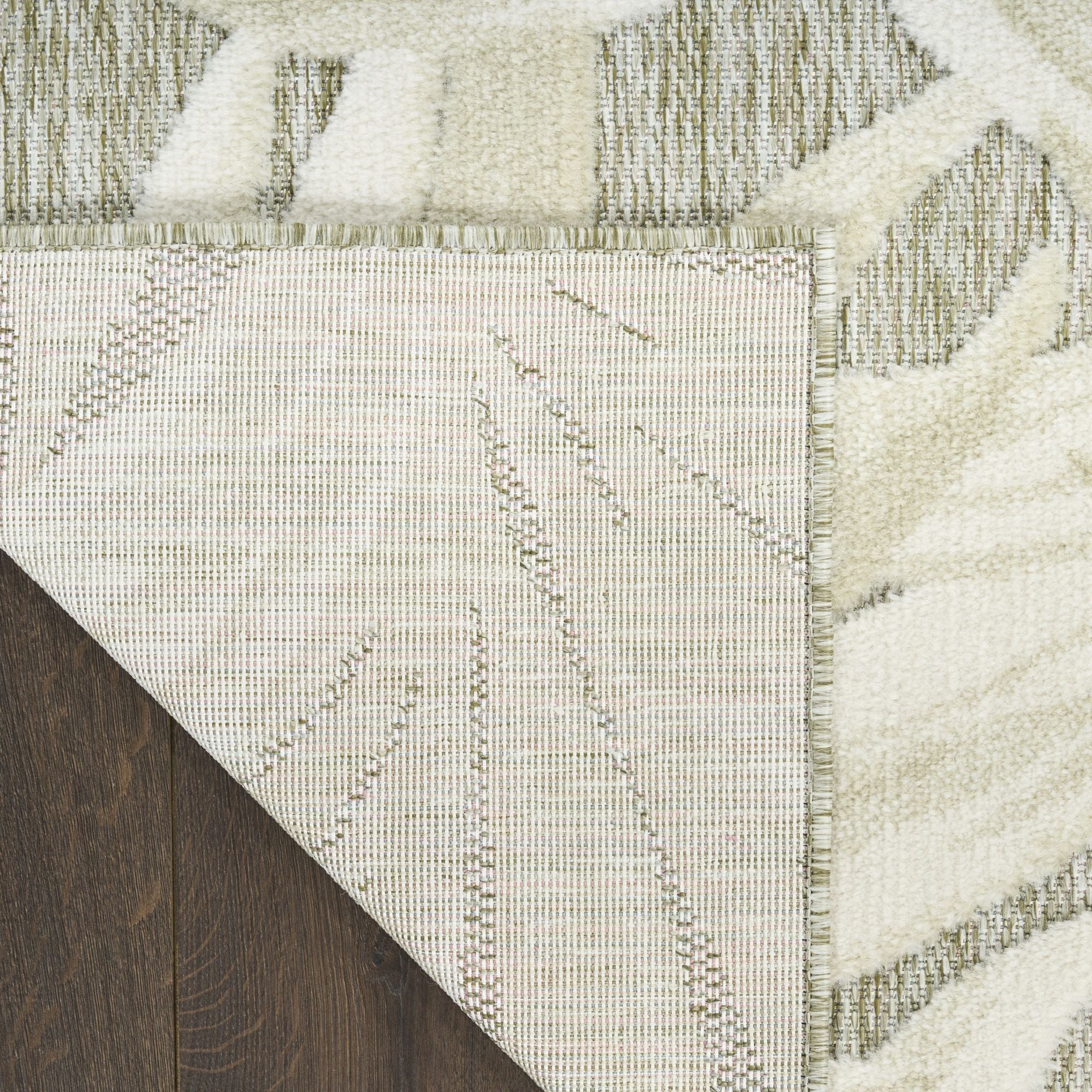 Ivory Sage Tropical Botanical Indoor Outdoor Area Rug