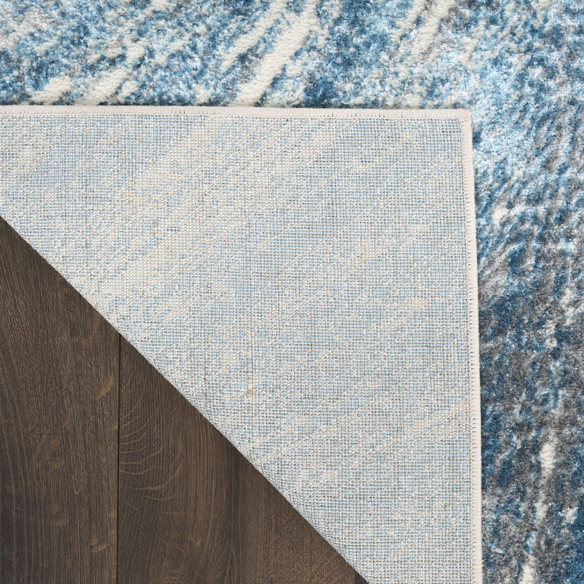Blue Silver Modern Indoor Abstract Ambiance Area Rug