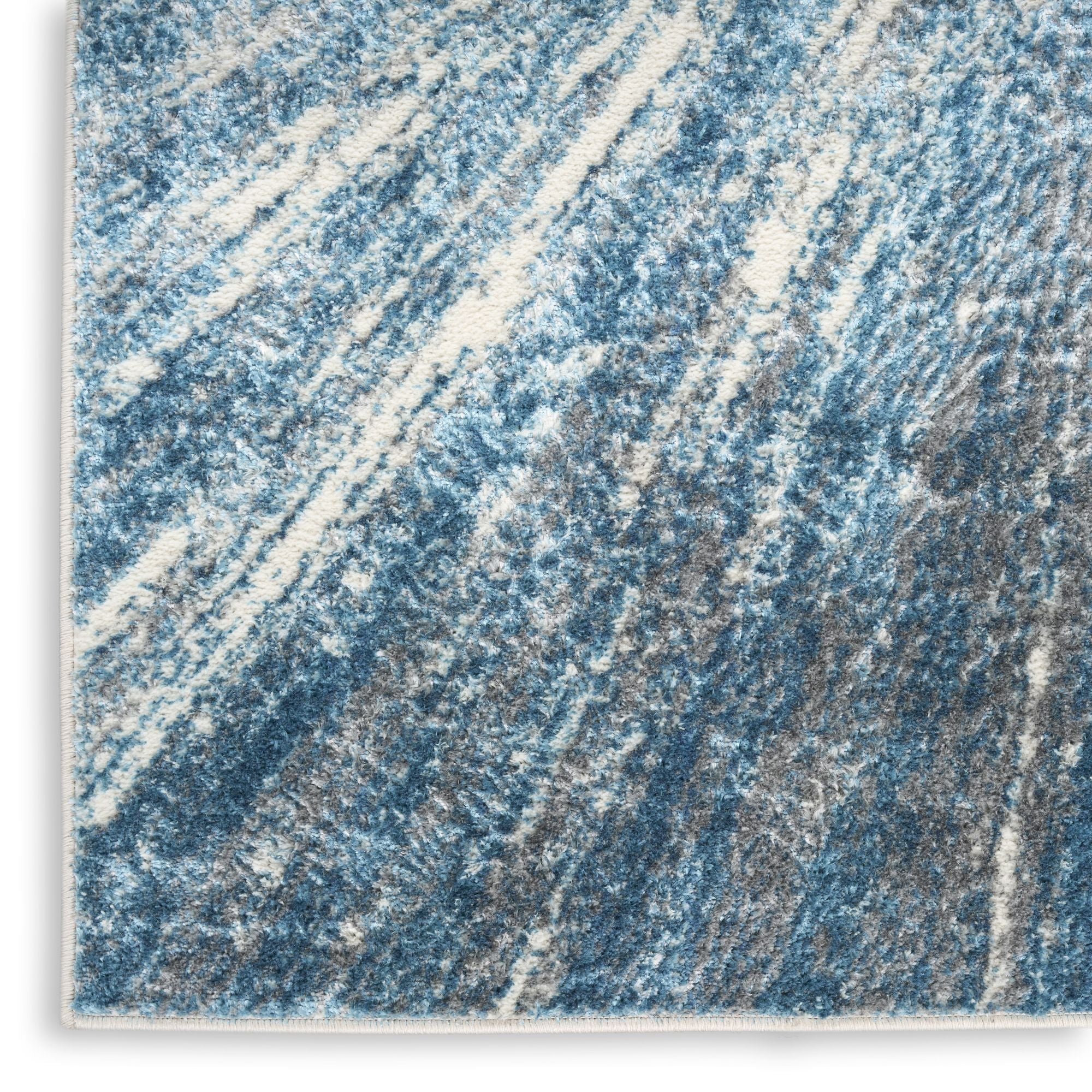 Blue Silver Modern Indoor Abstract Ambiance Area Rug