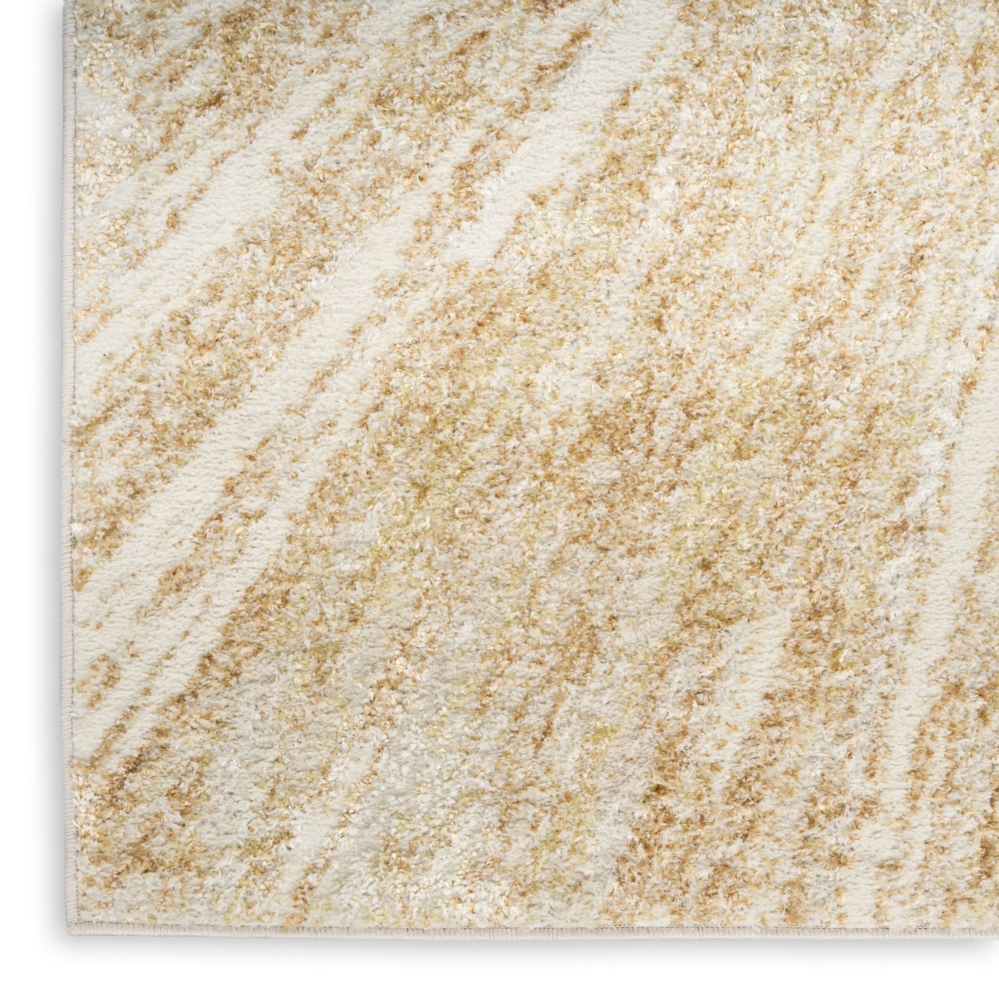Ivory Gold Modern Indoor Abstract Ambiance Area Rug