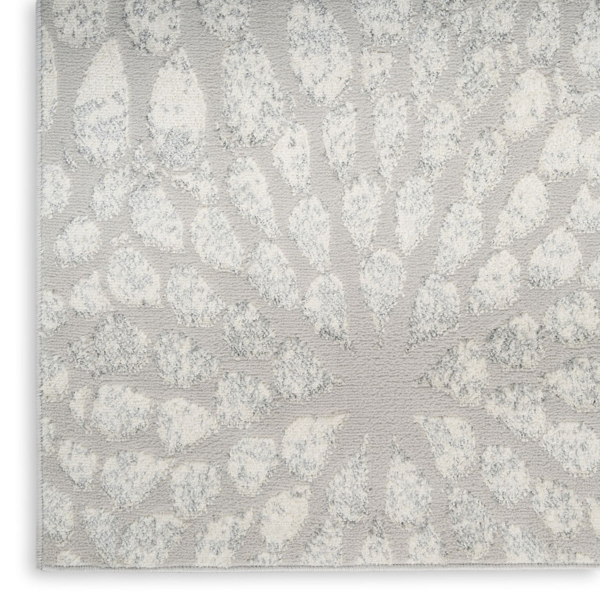 Grey Silver Abstract Indoor Area Rug