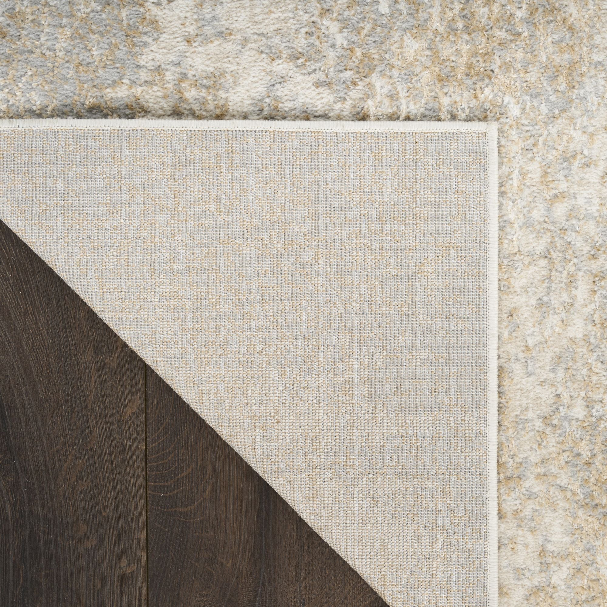 Ivory Silver Modern Indoor Abstract Area Rug