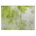 Machine Washable Aloe Green Rug - Indoor / Outdoor - Kids / Pet Friendly Modern Print Rug