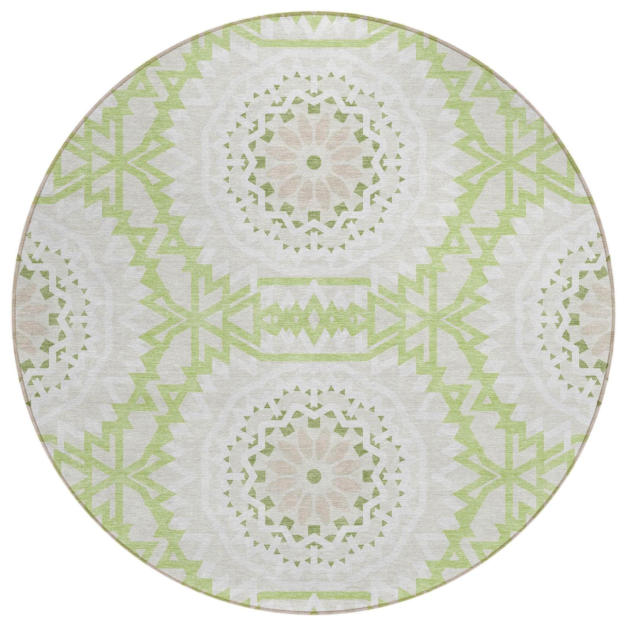 Machine Made ACN619 Aloe Green Rugs 