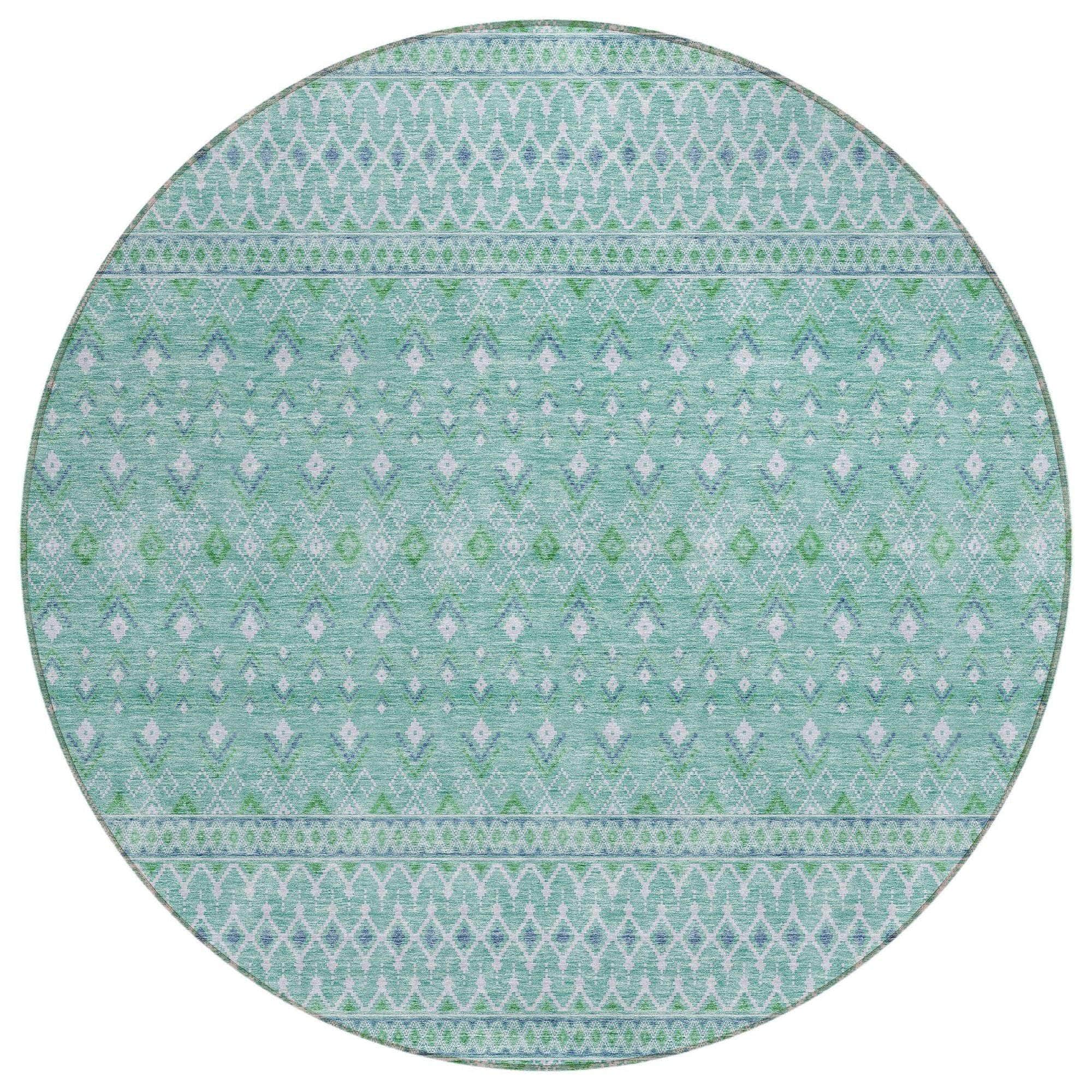 Machine Made ACN709 Aqua Teal Rugs #color_aqua teal