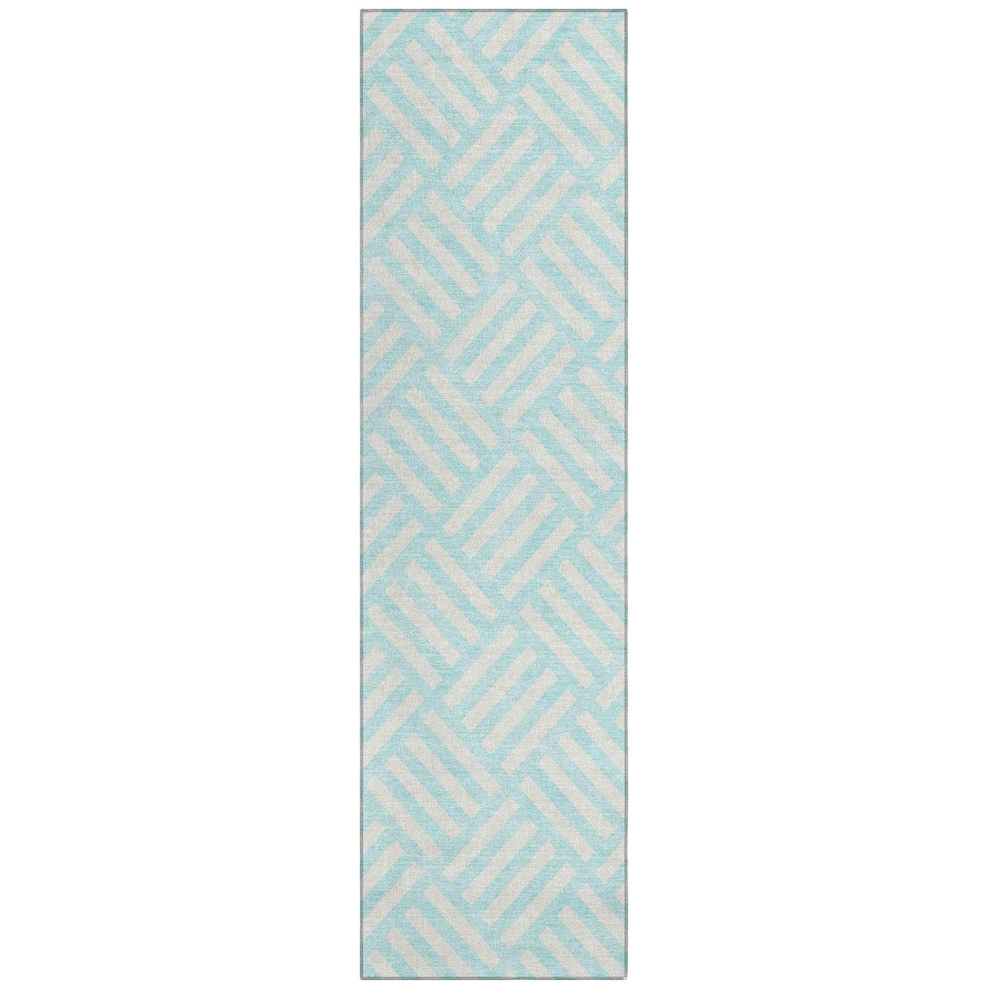 Machine Made ACN620 Aqua Teal Rugs #color_aqua teal