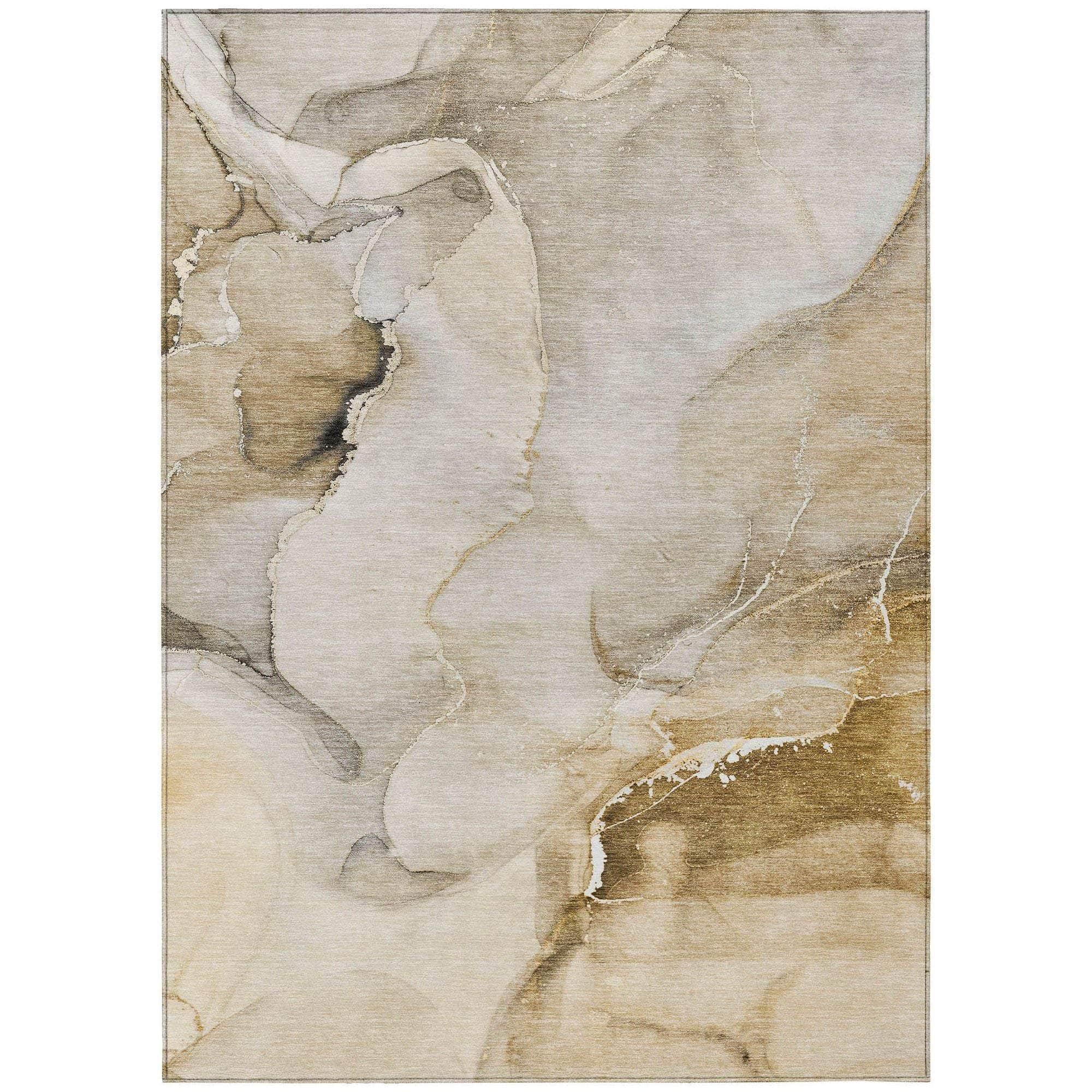 Machine Made ACN521 Beige Brown Rugs #color_beige brown