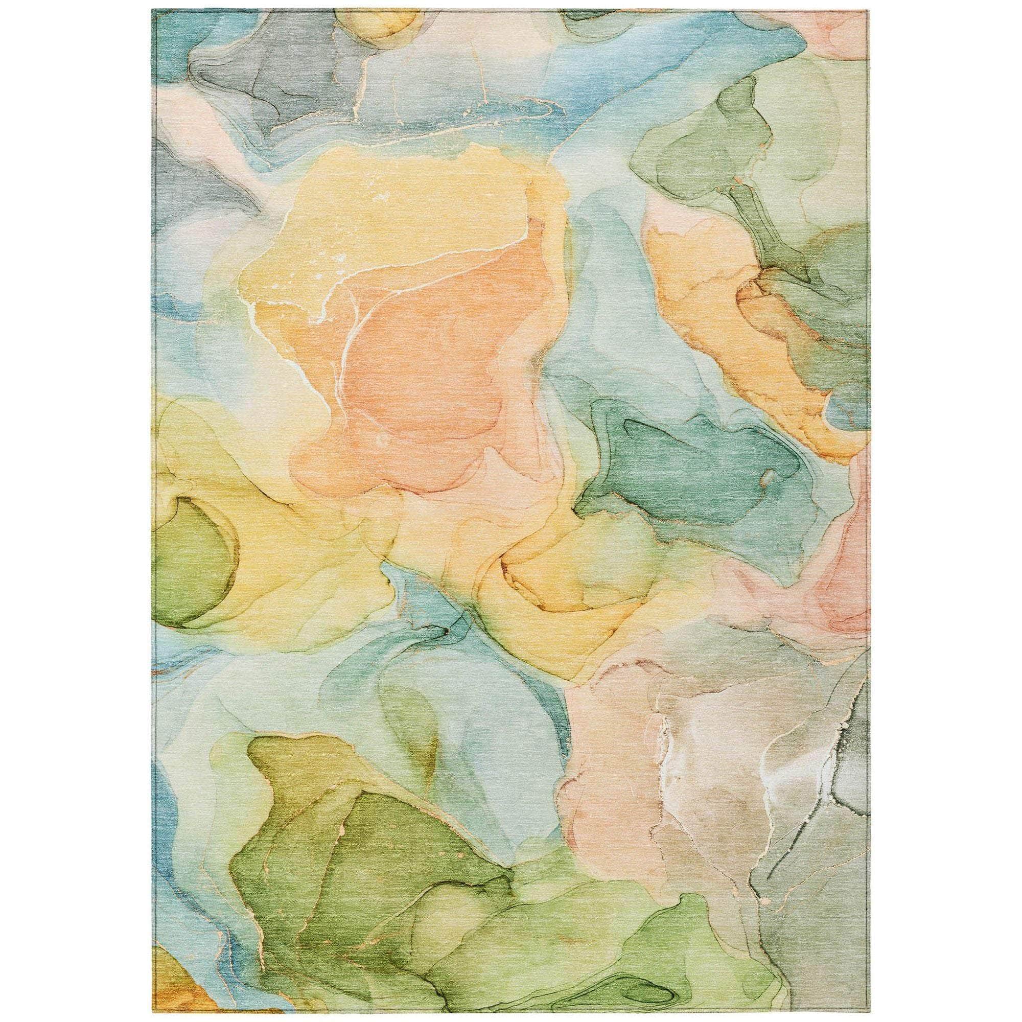 Machine Made ACN504 Blue  Rugs #color_blue 