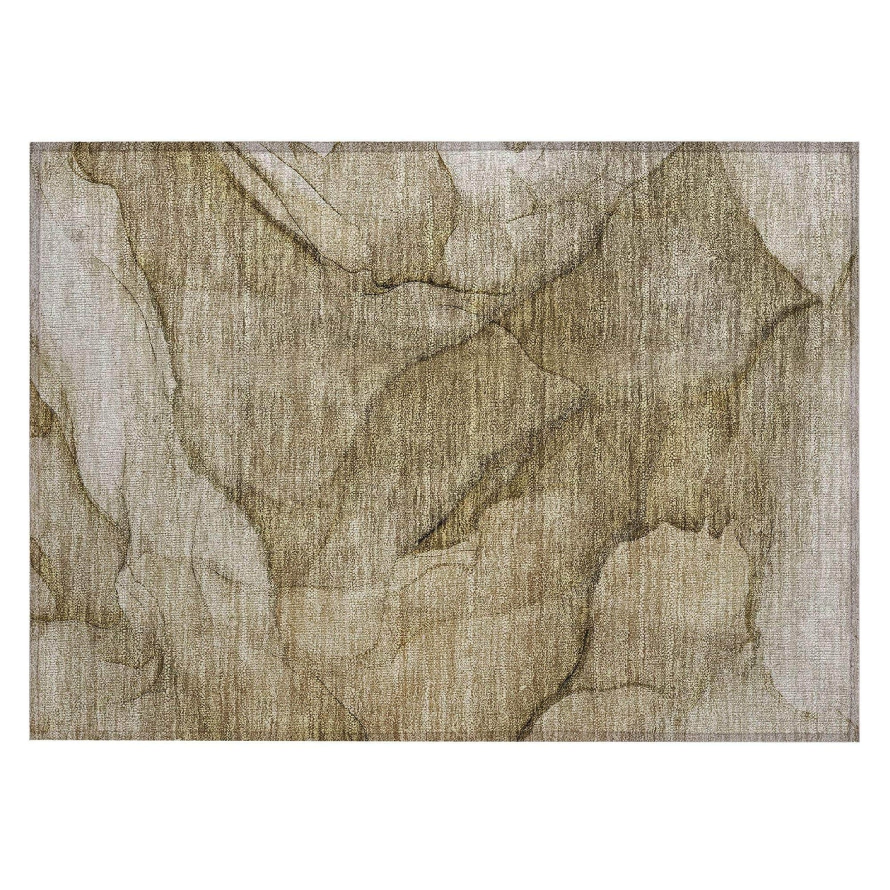 Machine Washable Brown Rug - Indoor / Outdoor - Kids / Pet Friendly Modern Print Rug