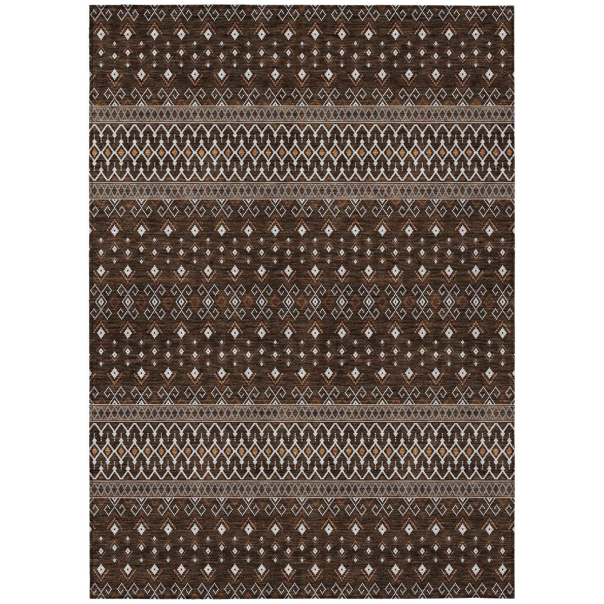 Machine Made ACN708 Chocolate Brown Rugs #color_chocolate brown