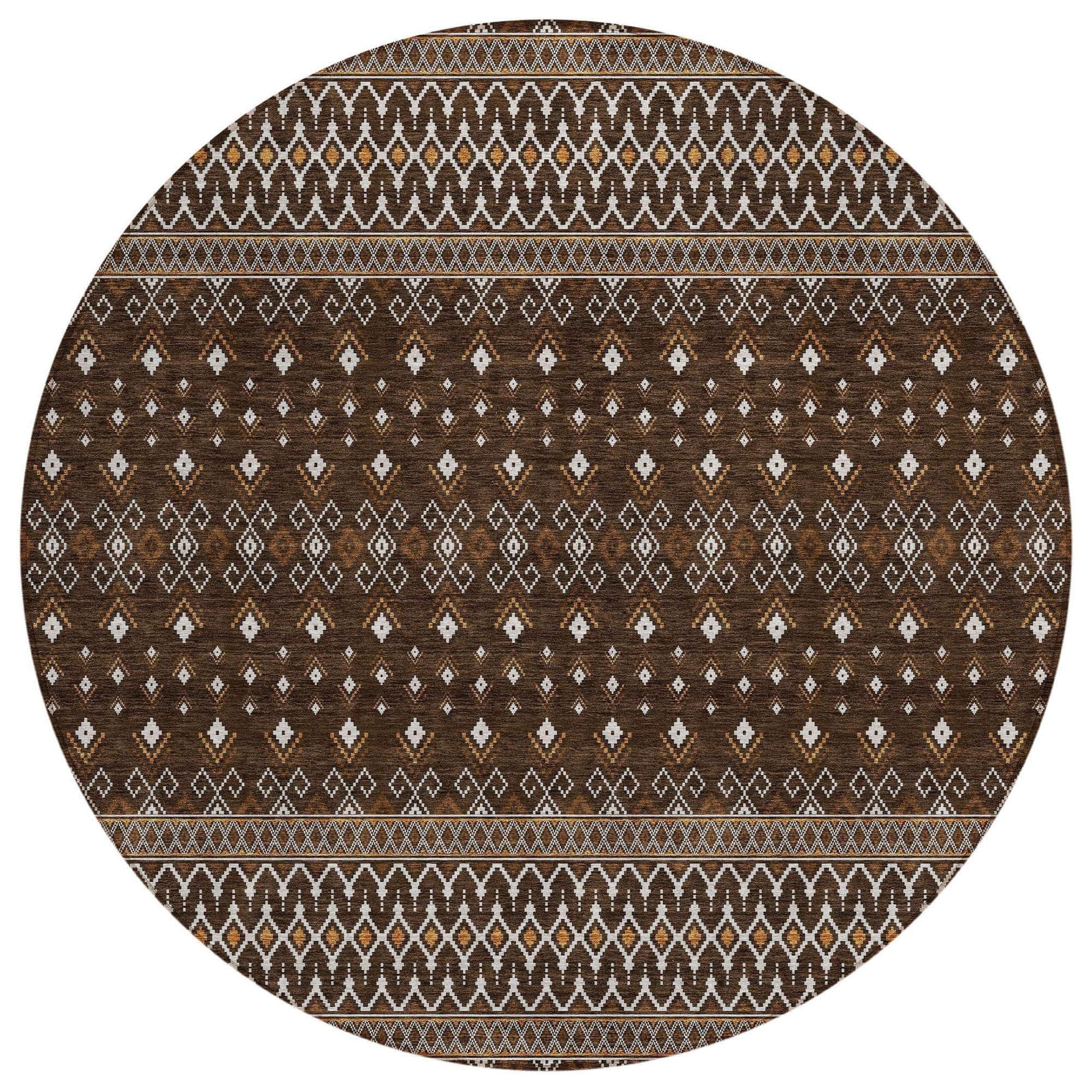 Machine Made ACN708 Chocolate Brown Rugs #color_chocolate brown