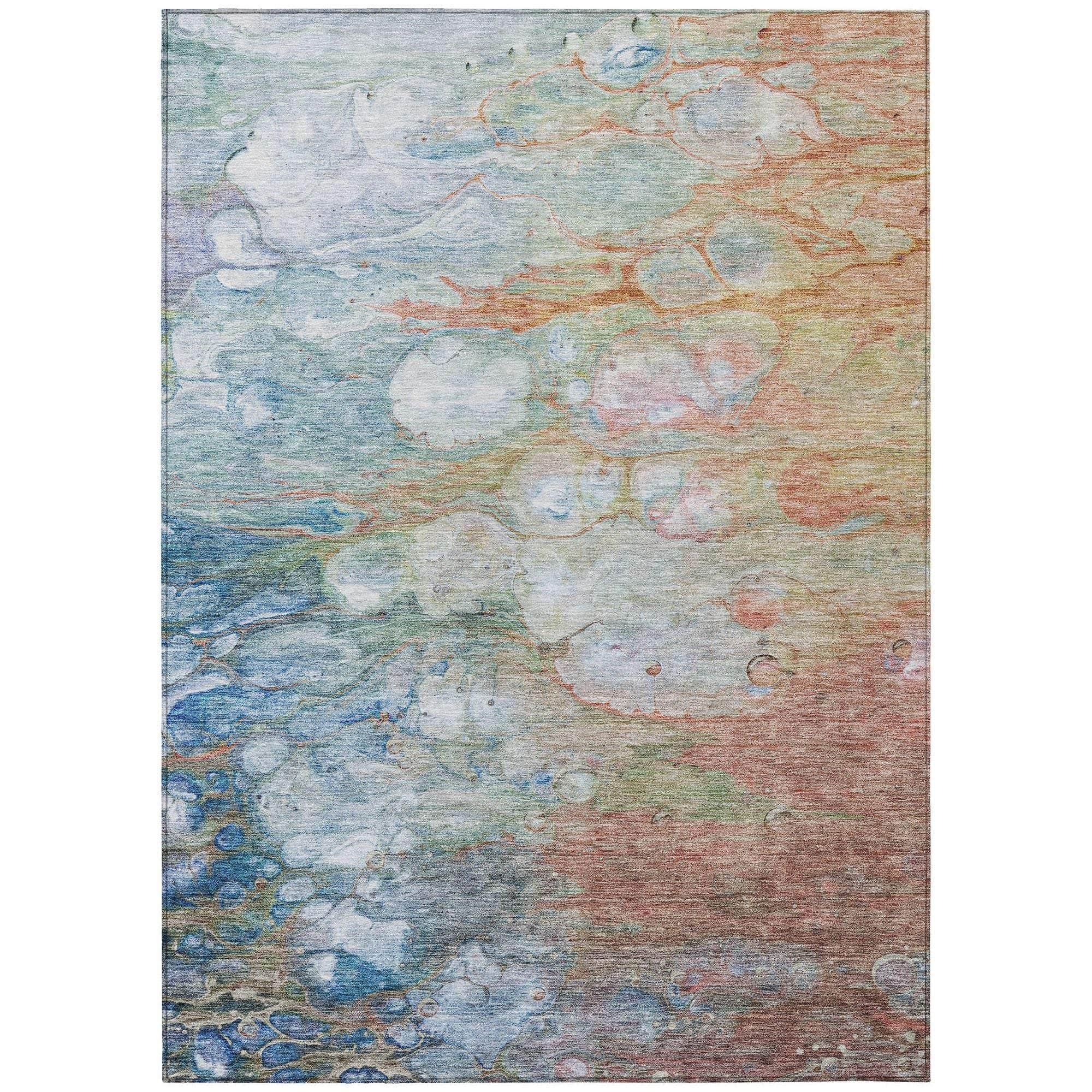 Machine Made ACN698 Coral Orange Rugs #color_coral orange