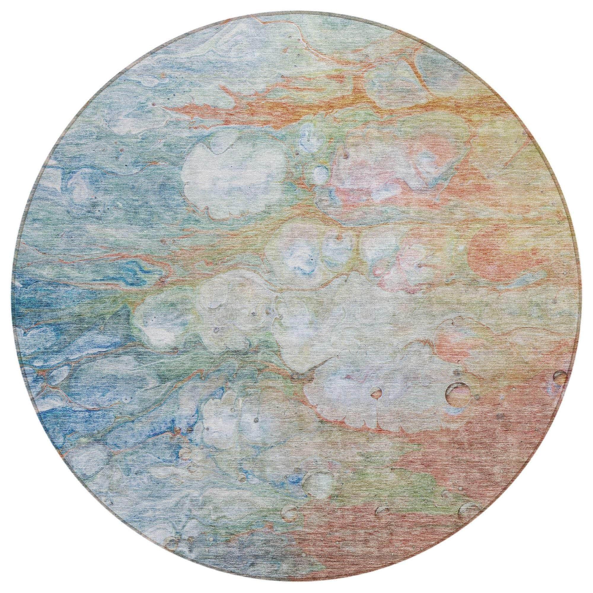 Machine Made ACN698 Coral Orange Rugs #color_coral orange