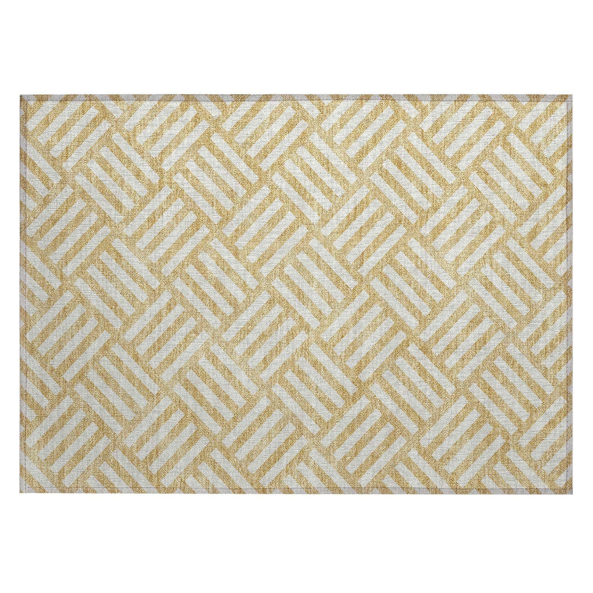Machine Made ACN620 Gold  Rugs #color_gold 