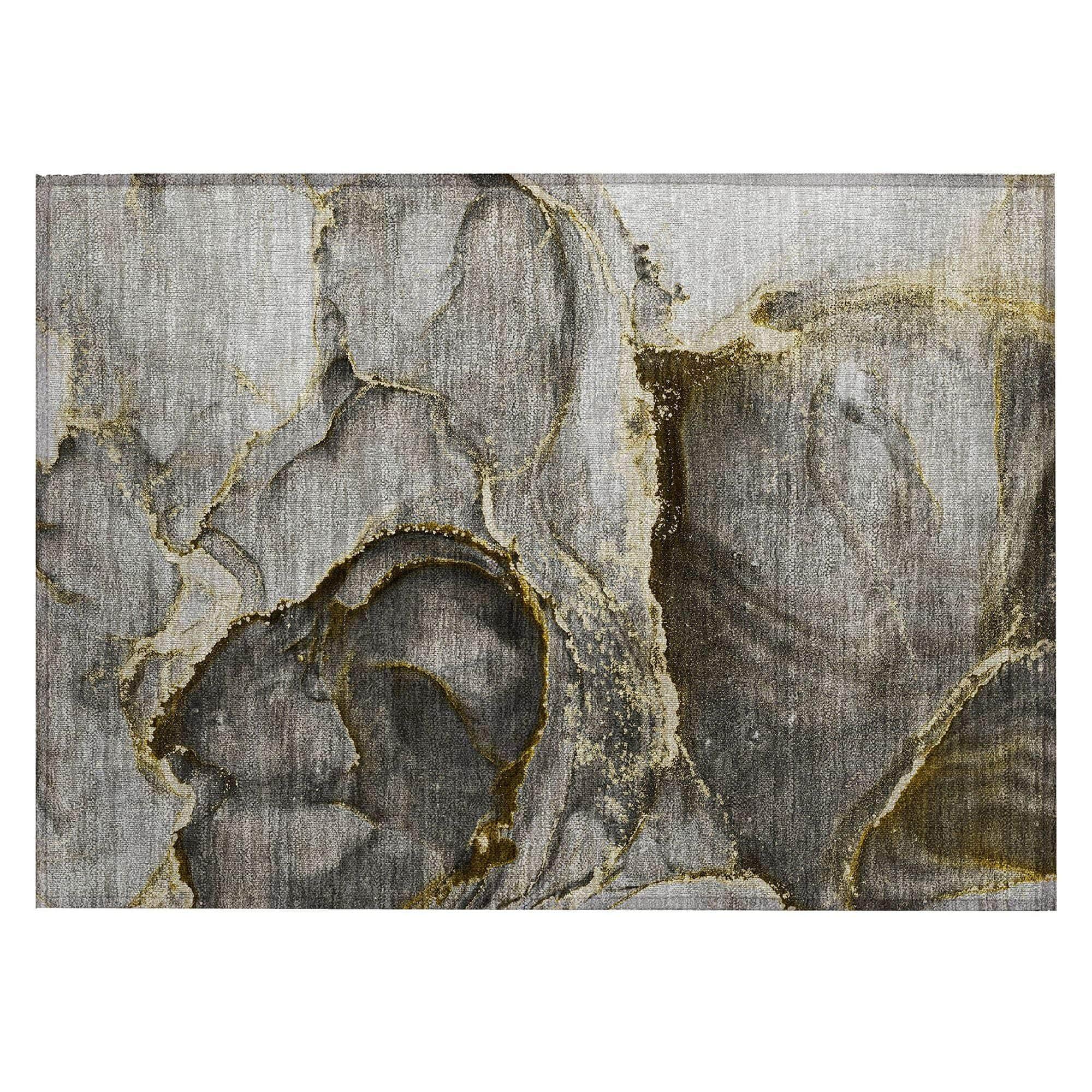 Machine Made ACN525 Gold  Rugs #color_gold 