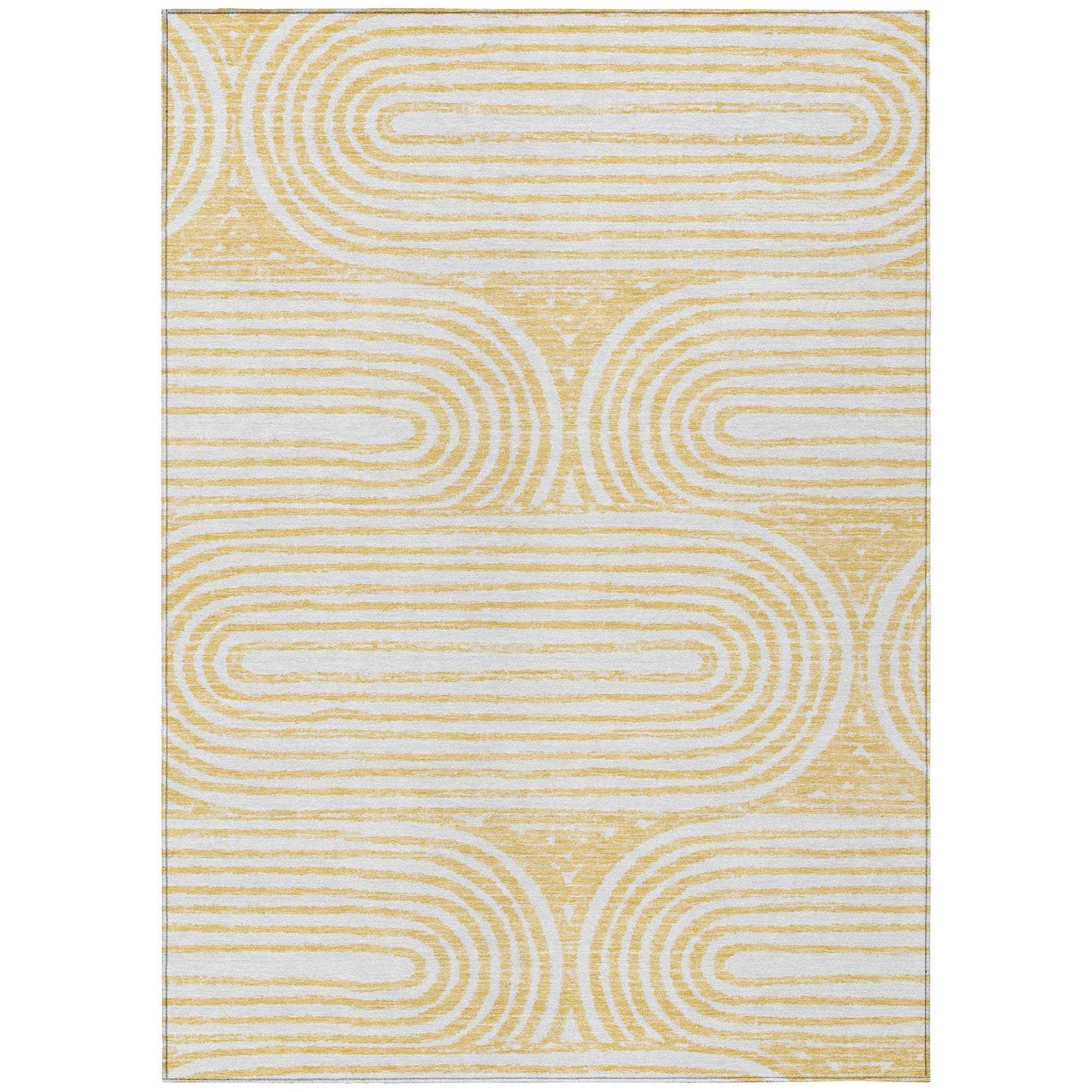 Machine Made ACN540 Gold  Rugs #color_gold 