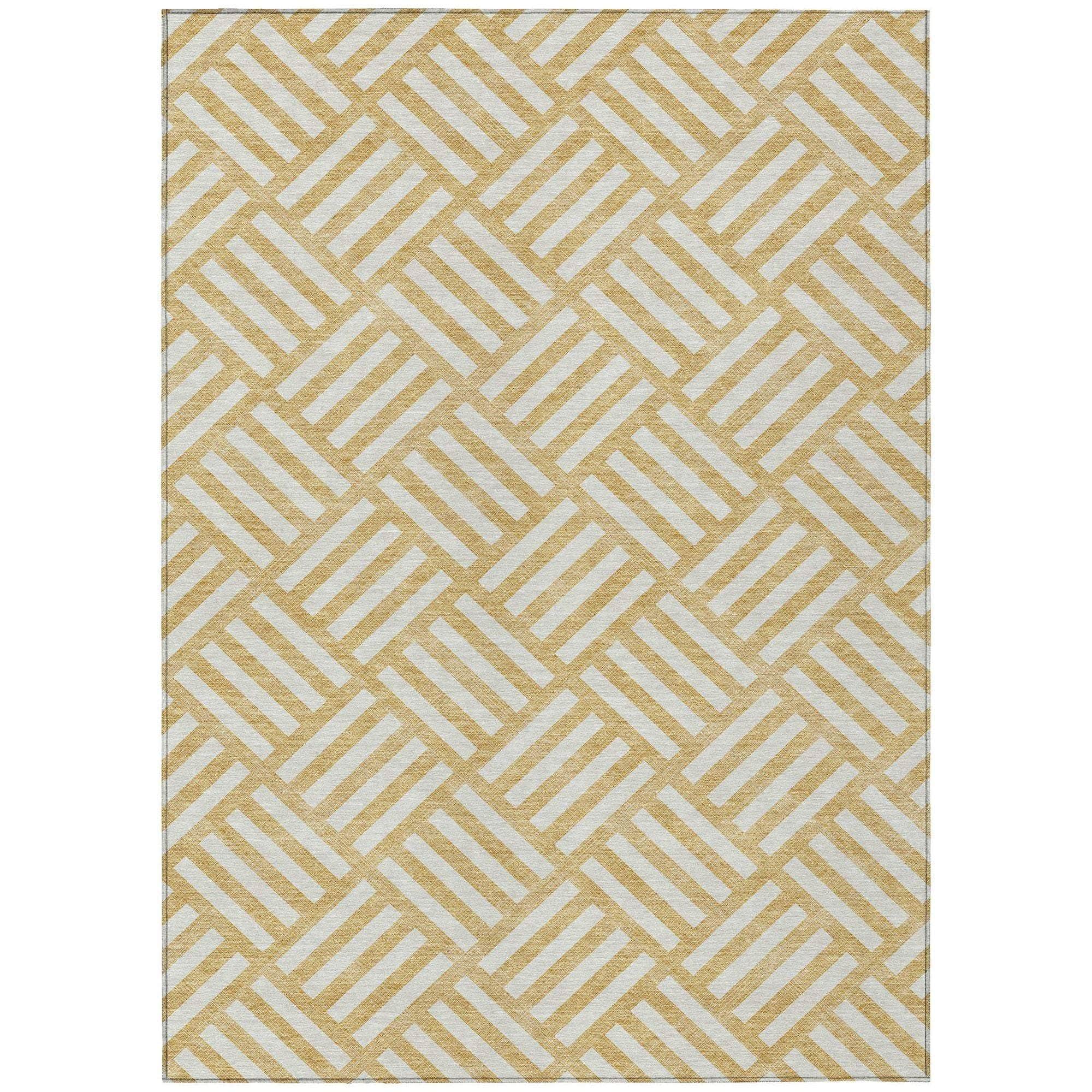 Machine Made ACN620 Gold  Rugs #color_gold 