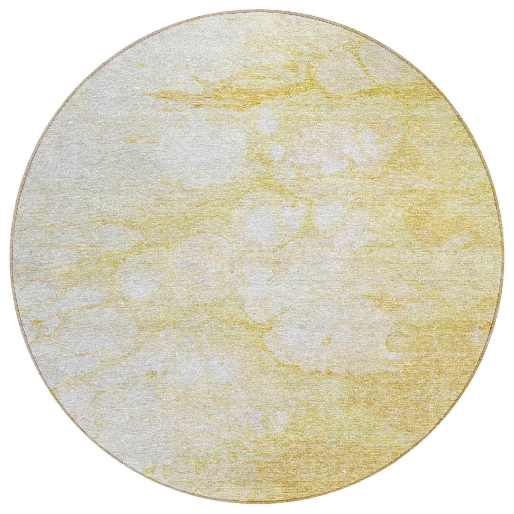 Machine Made ACN699 Gold  Rugs #color_gold 