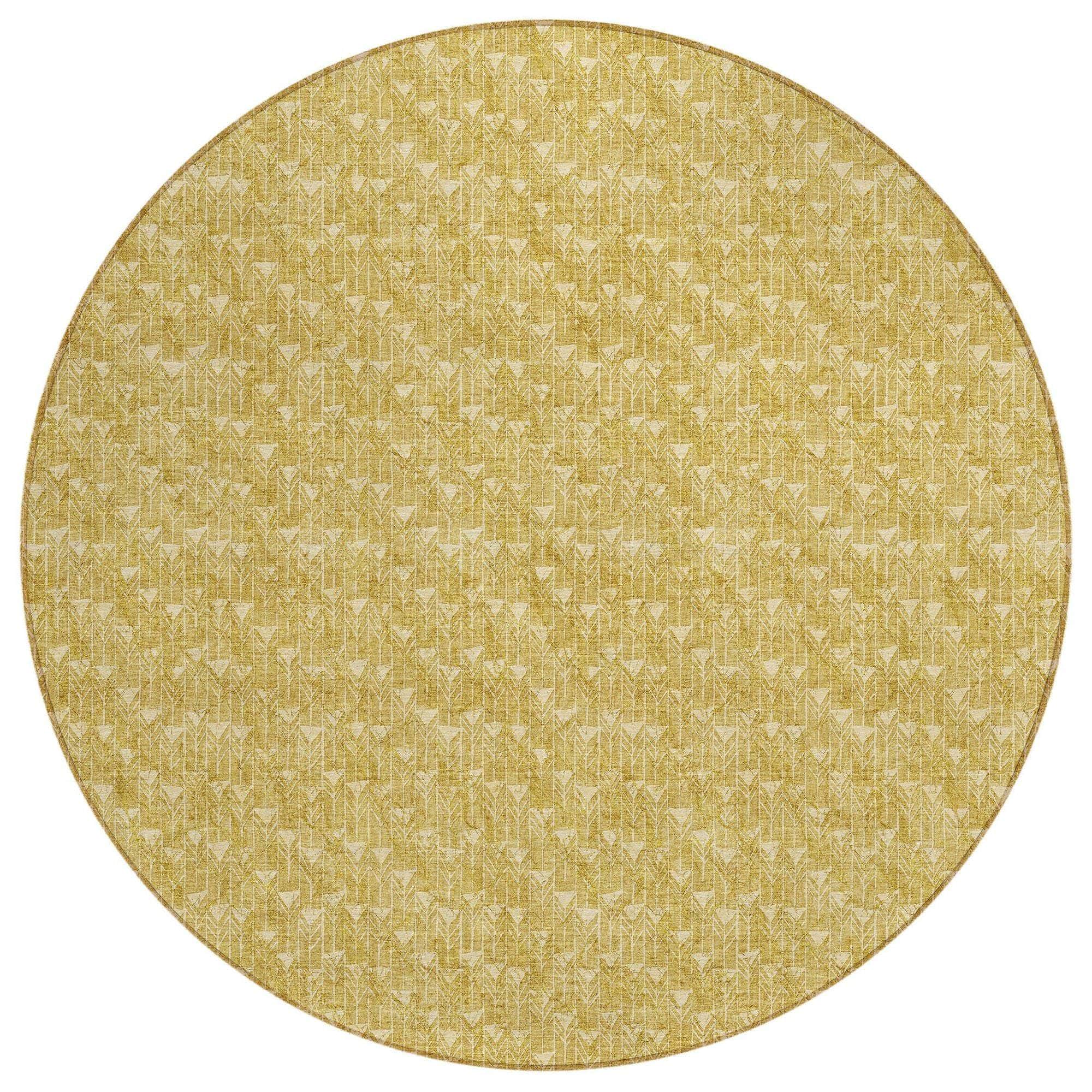 Machine Made ACN514 Gold  Rugs 