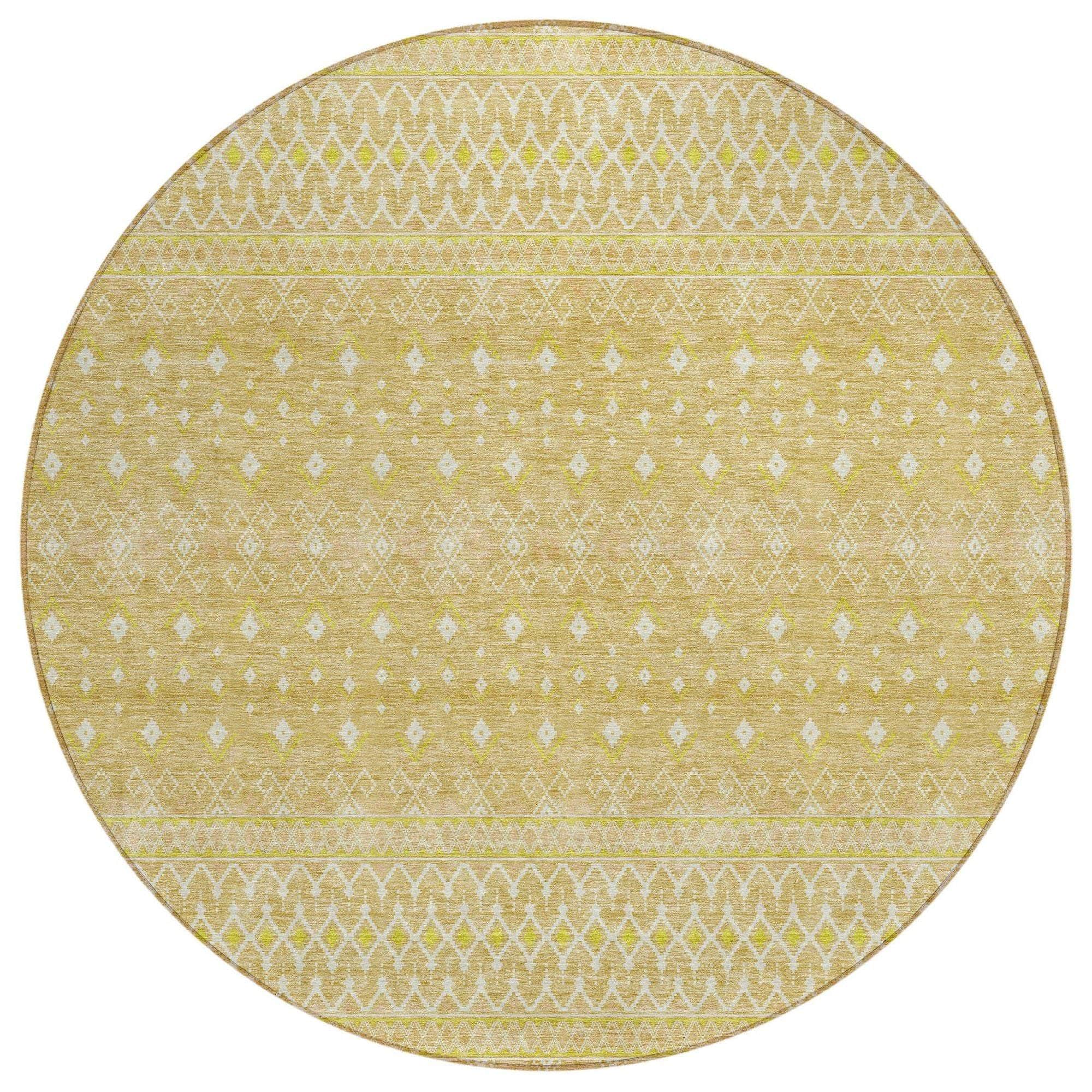 Machine Made ACN709 Gold  Rugs #color_gold 