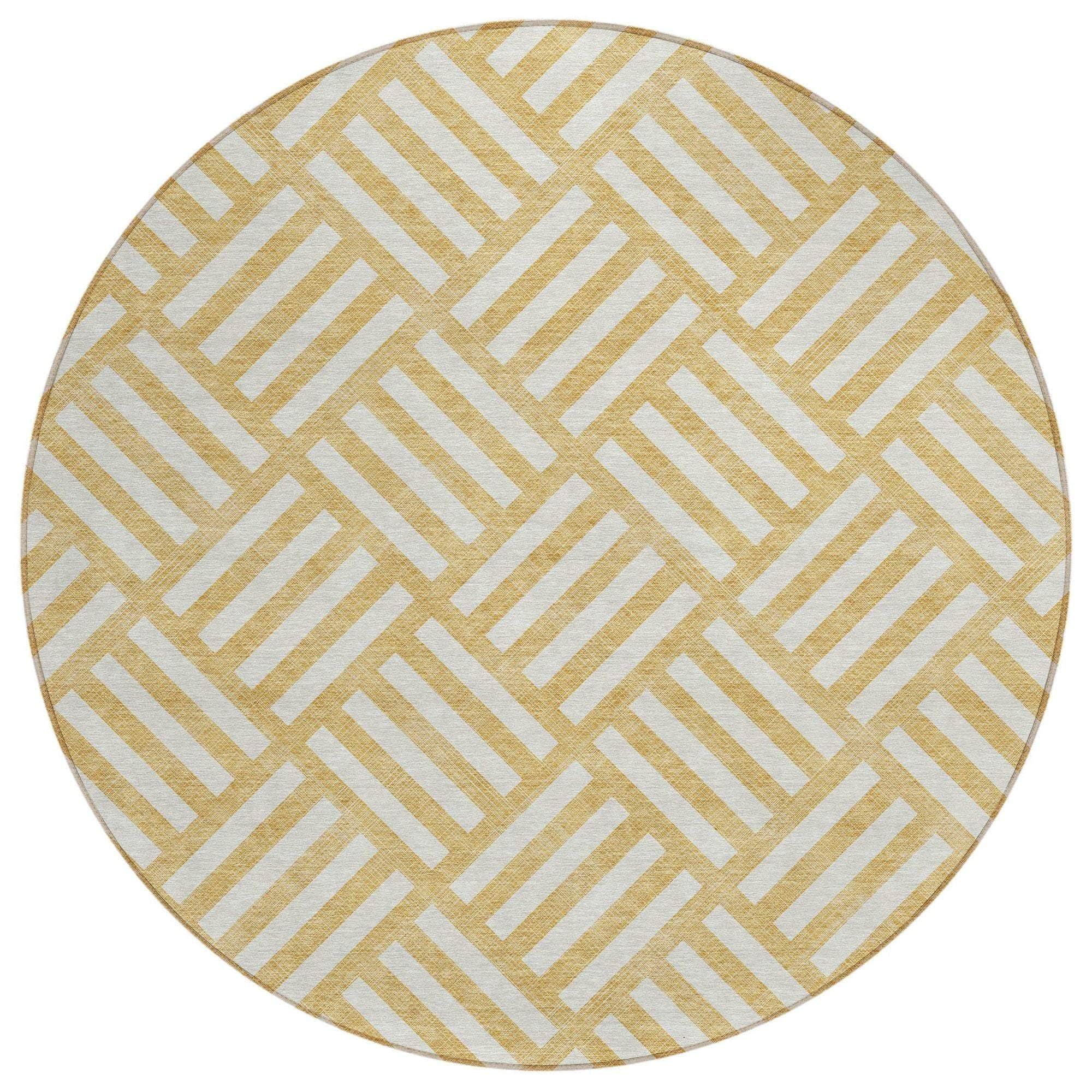 Machine Made ACN620 Gold  Rugs #color_gold 
