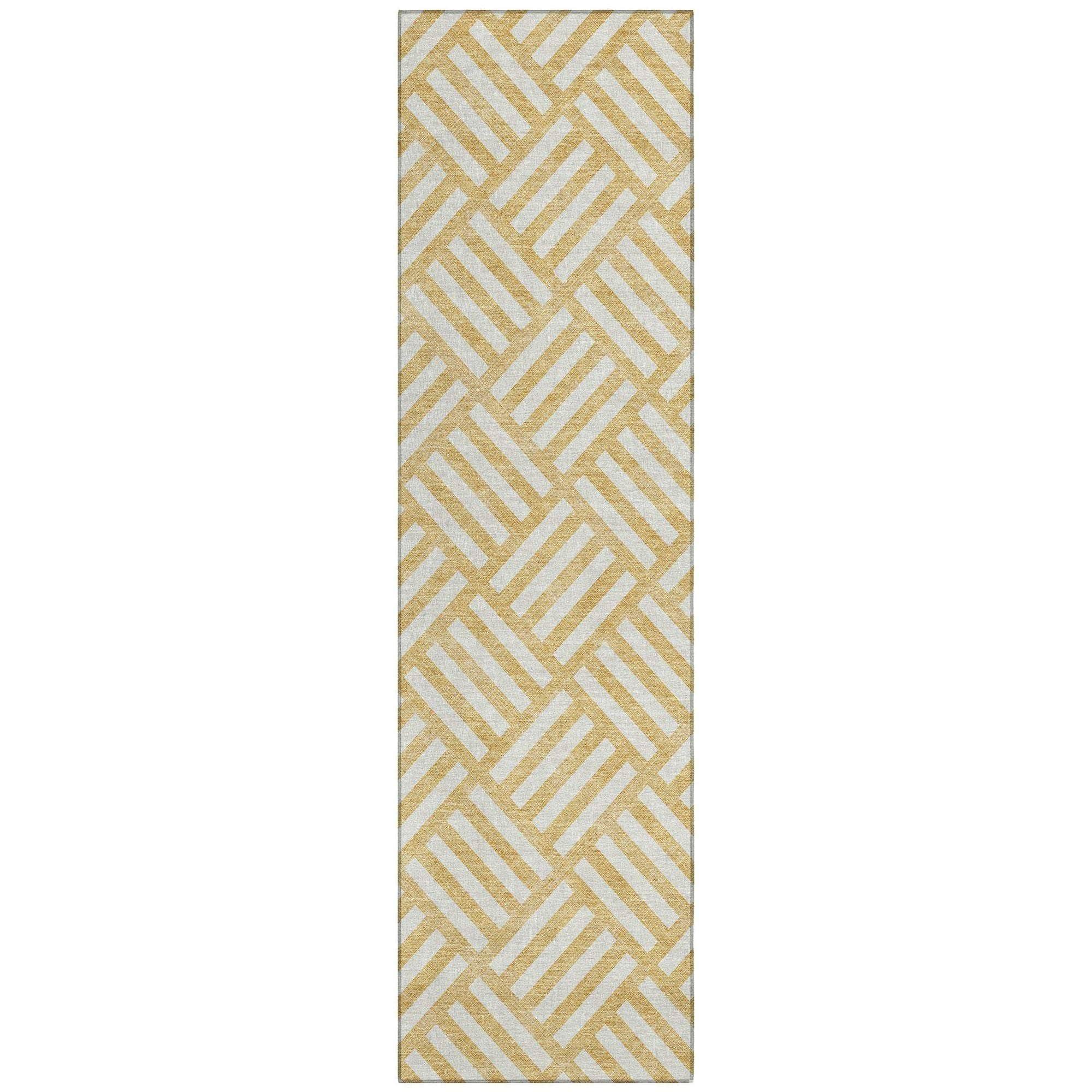 Machine Made ACN620 Gold  Rugs #color_gold 