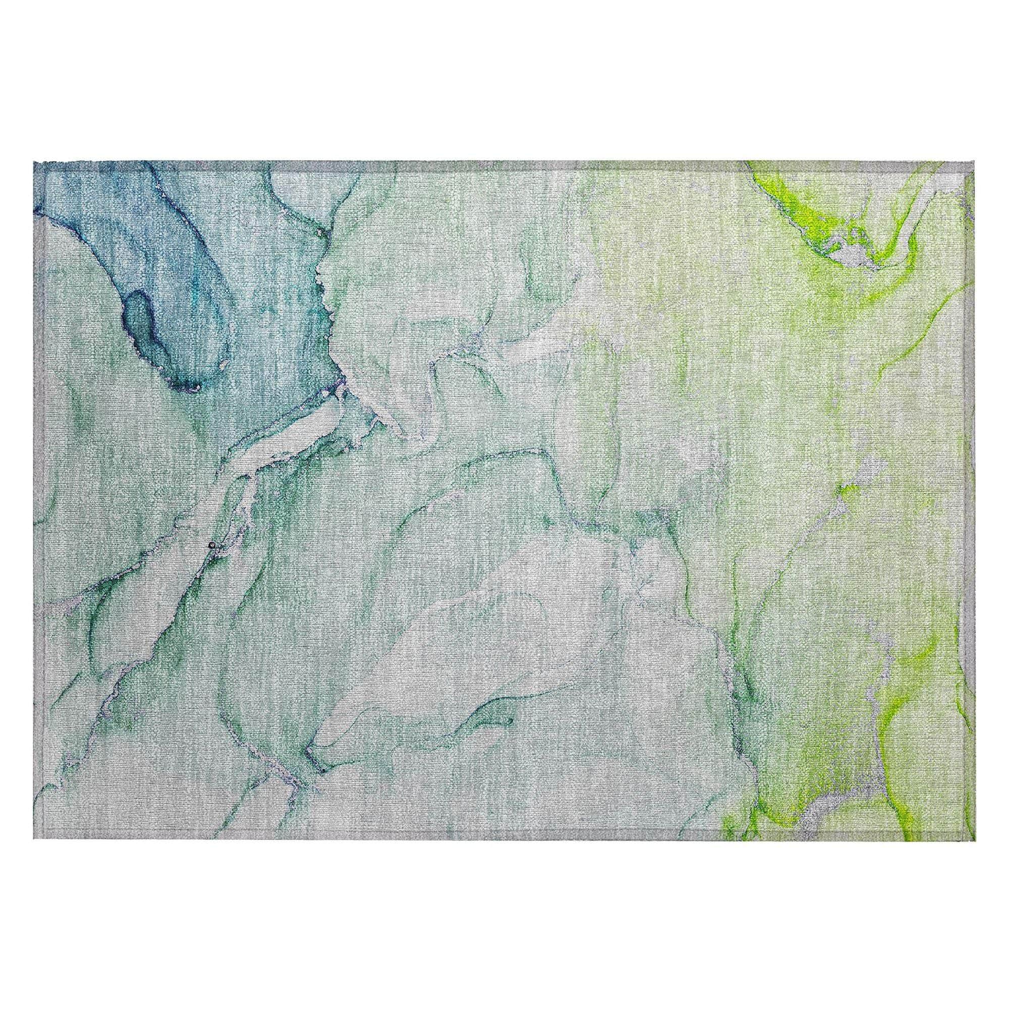 Machine Made ACN516 Green  Rugs #color_green 
