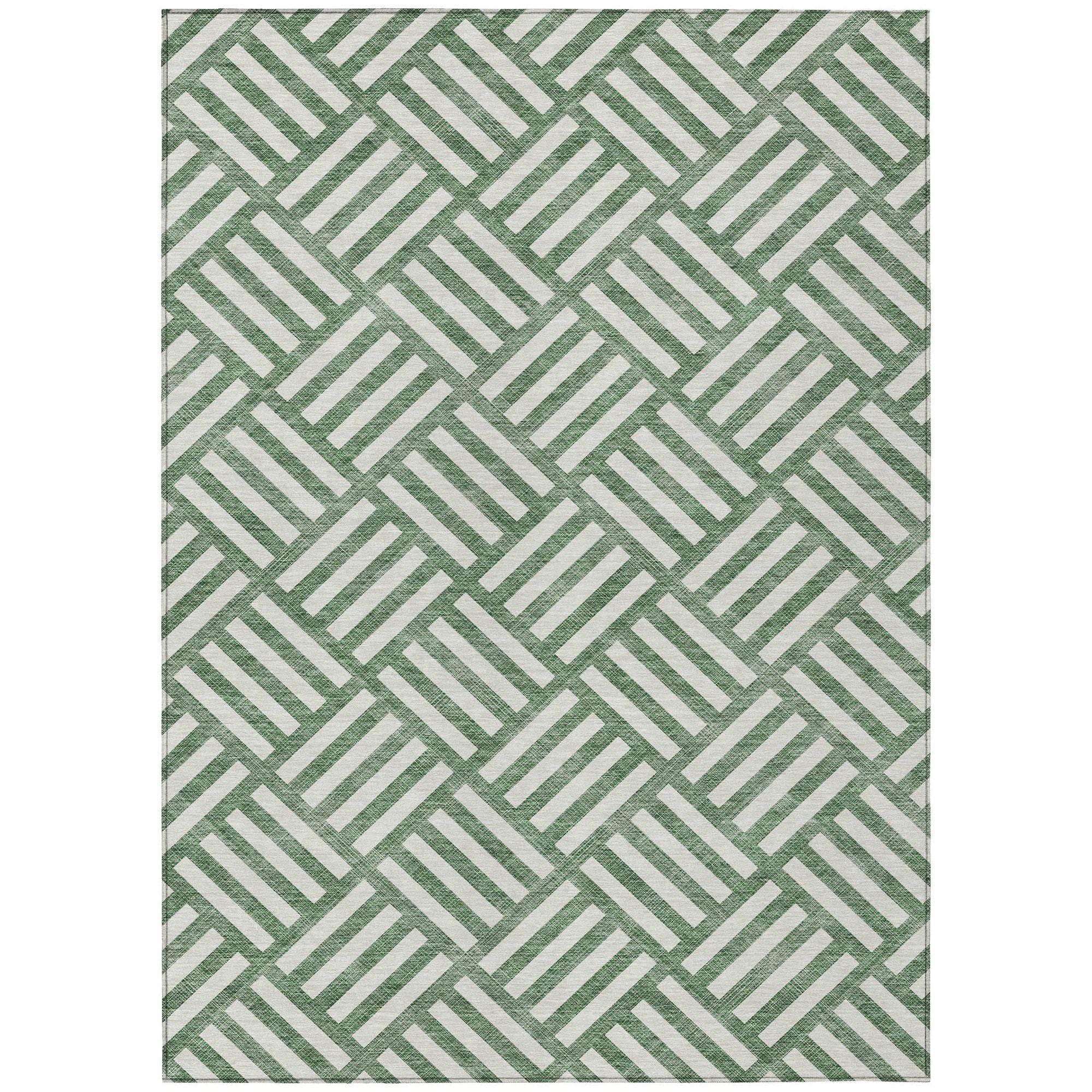 Machine Made ACN620 Green  Rugs #color_green 