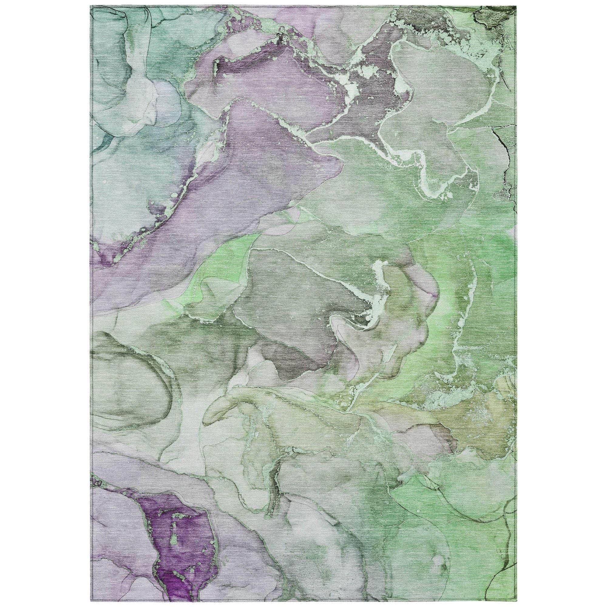 Machine Made ACN500 Green  Rugs #color_green 