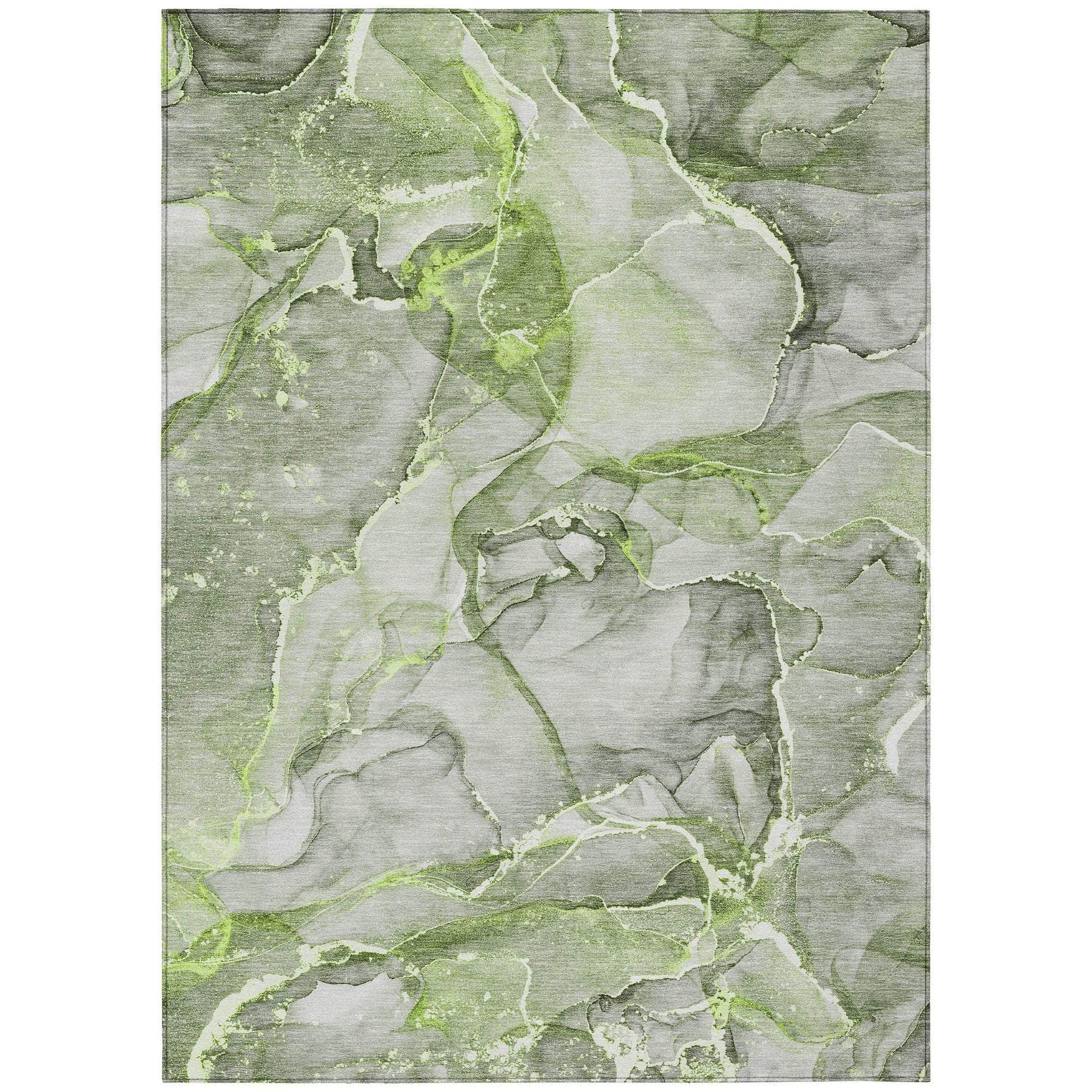 Machine Made ACN519 Green  Rugs #color_green 