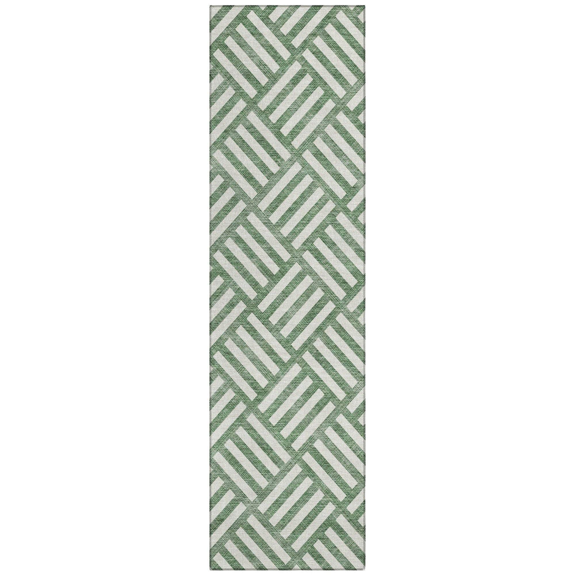 Machine Made ACN620 Green  Rugs #color_green 