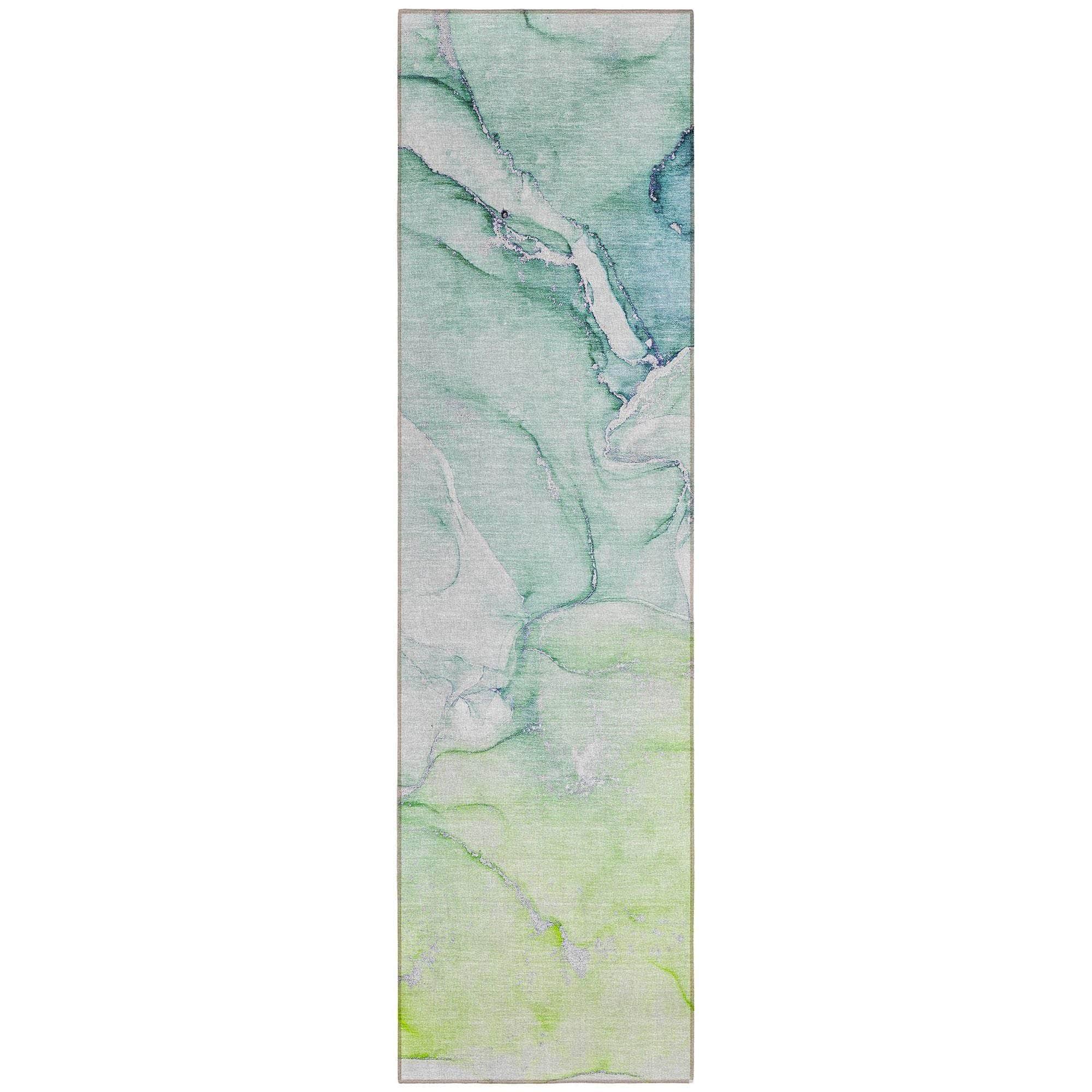 Machine Made ACN516 Green  Rugs #color_green 
