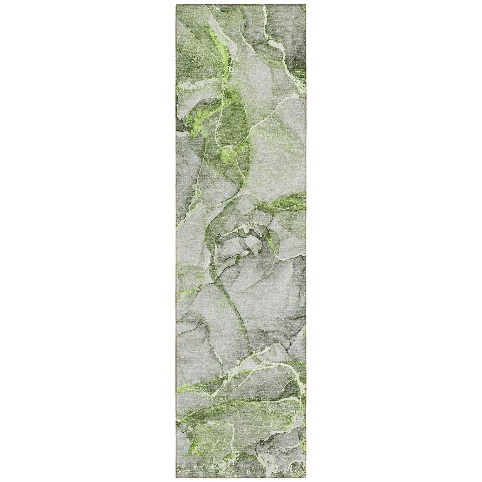 Machine Made ACN519 Green  Rugs #color_green 