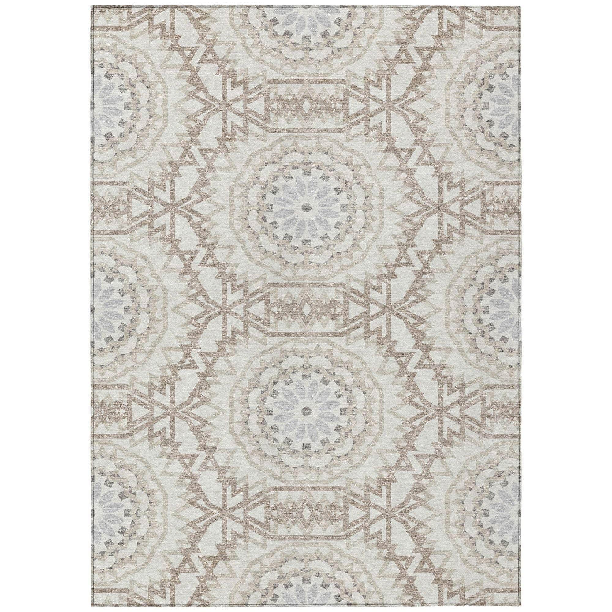 Machine Made ACN619 Ivory  Rugs #color_ivory 