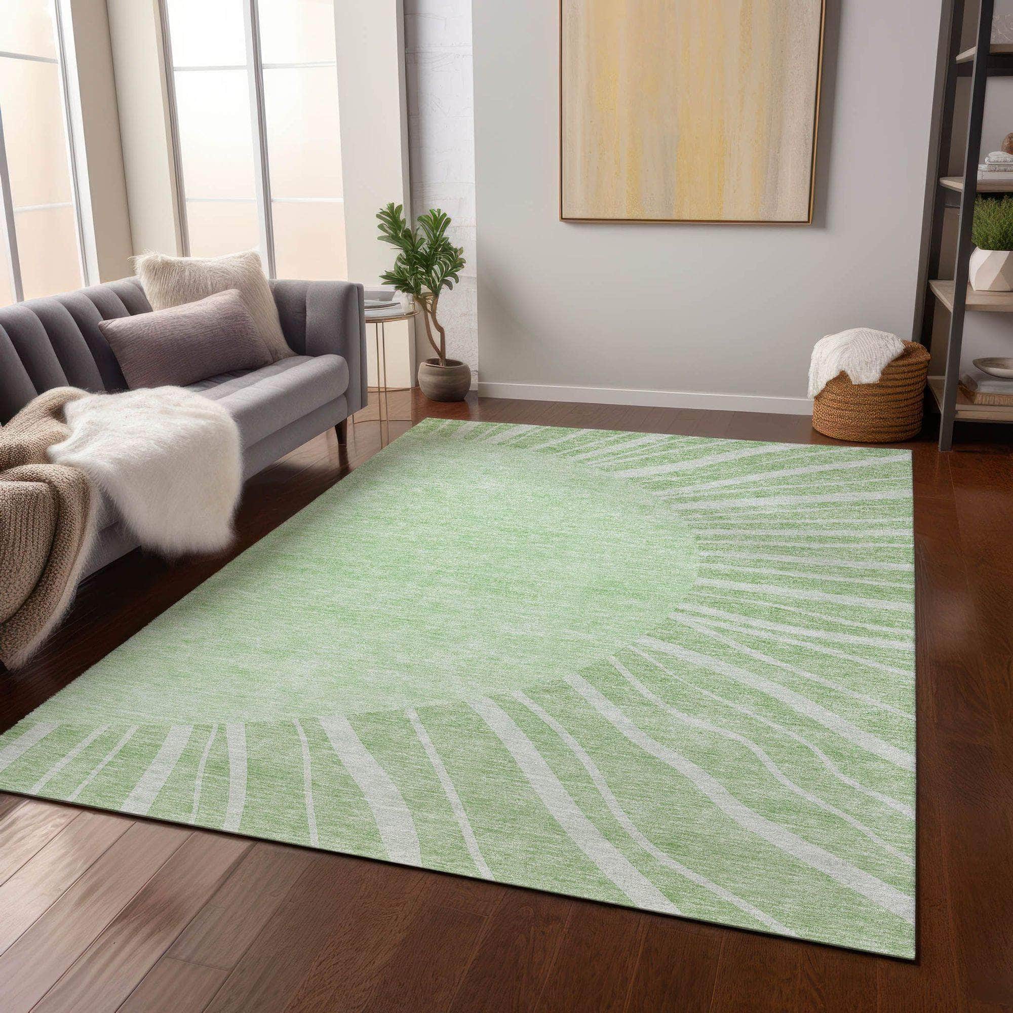 Machine Made ACN668 Aloe Green Rugs #color_aloe green