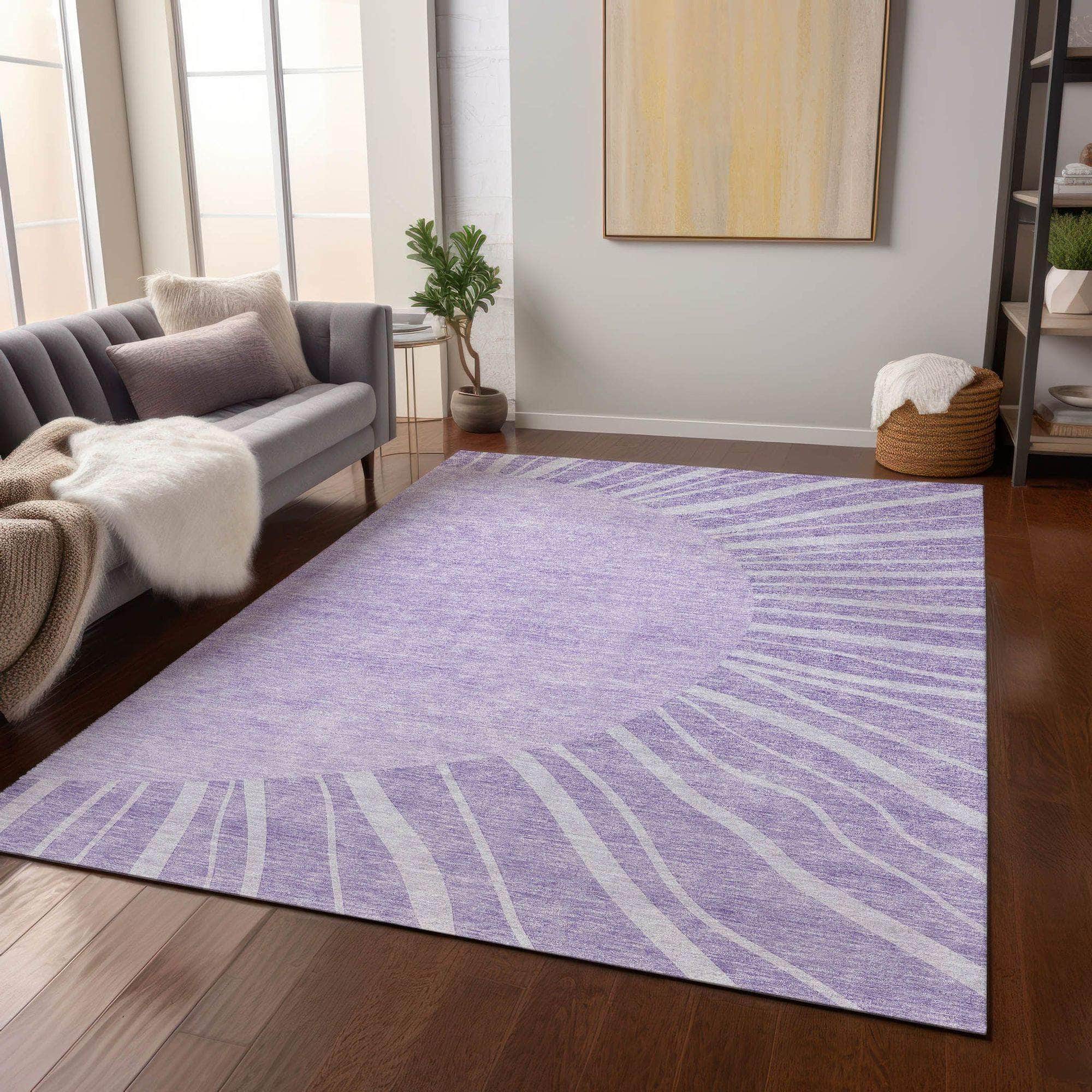 Machine Made ACN668 Lavender Purple Rugs #color_lavender purple