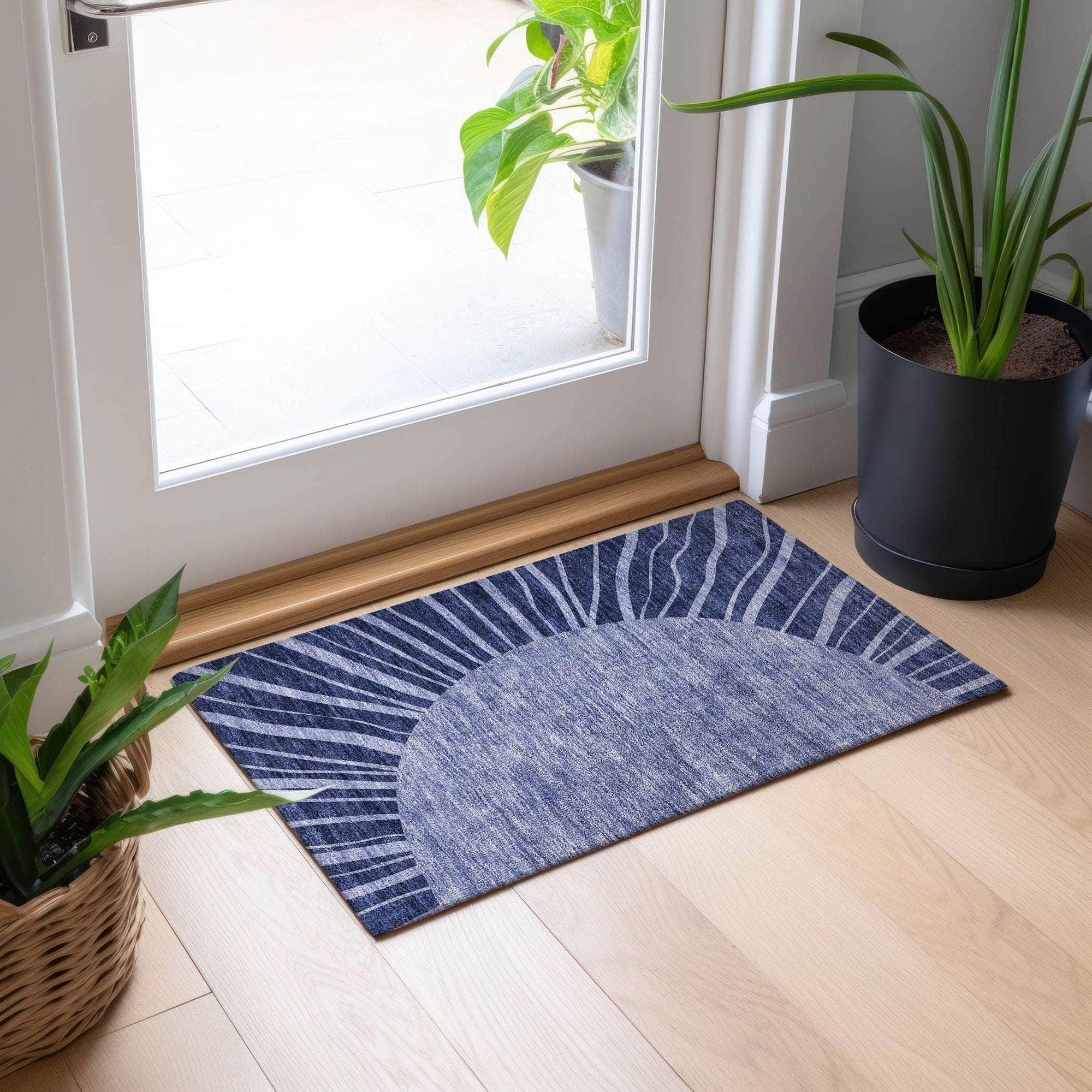 Machine Made ACN668 Navy Blue Rugs #color_navy blue