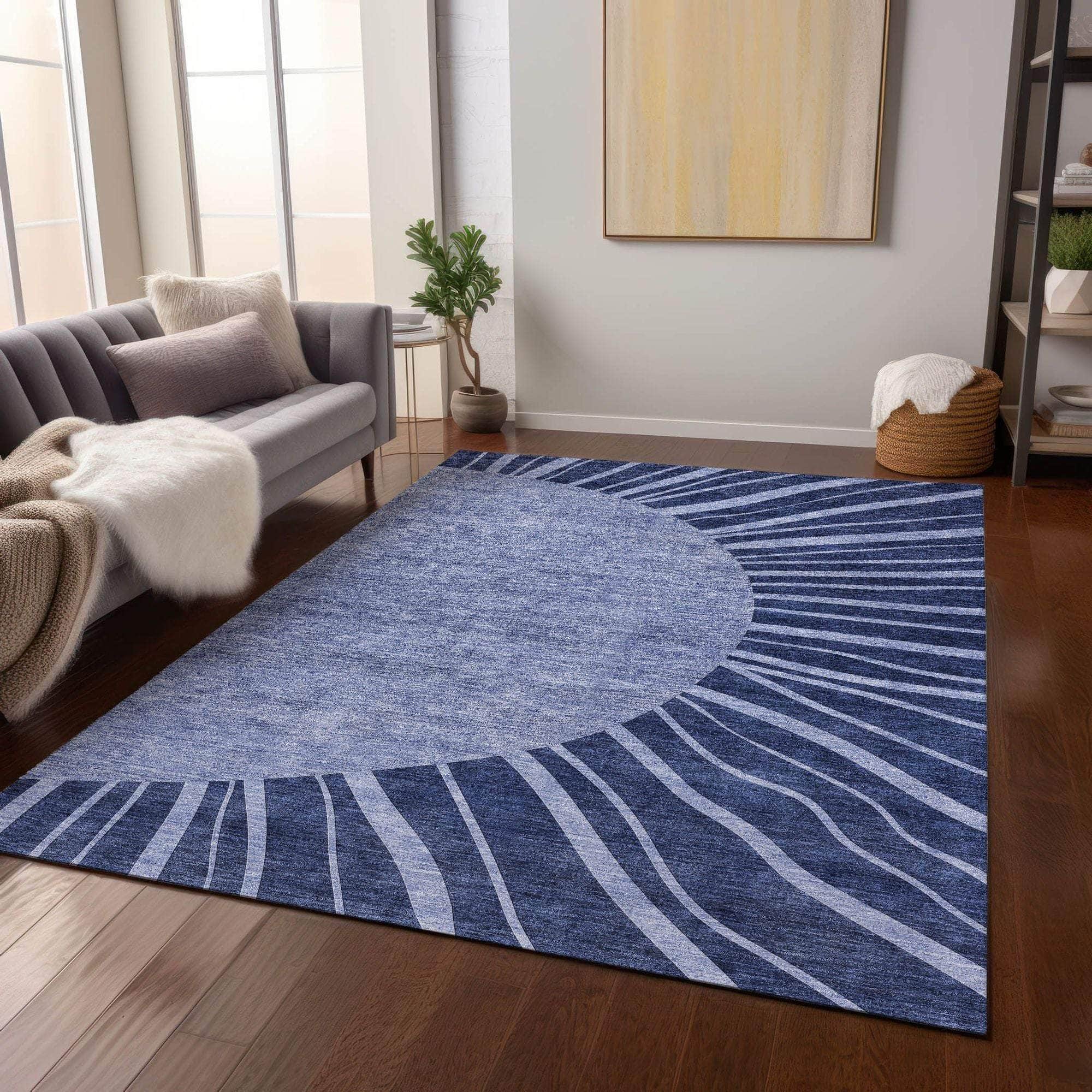 Machine Made ACN668 Navy Blue Rugs #color_navy blue