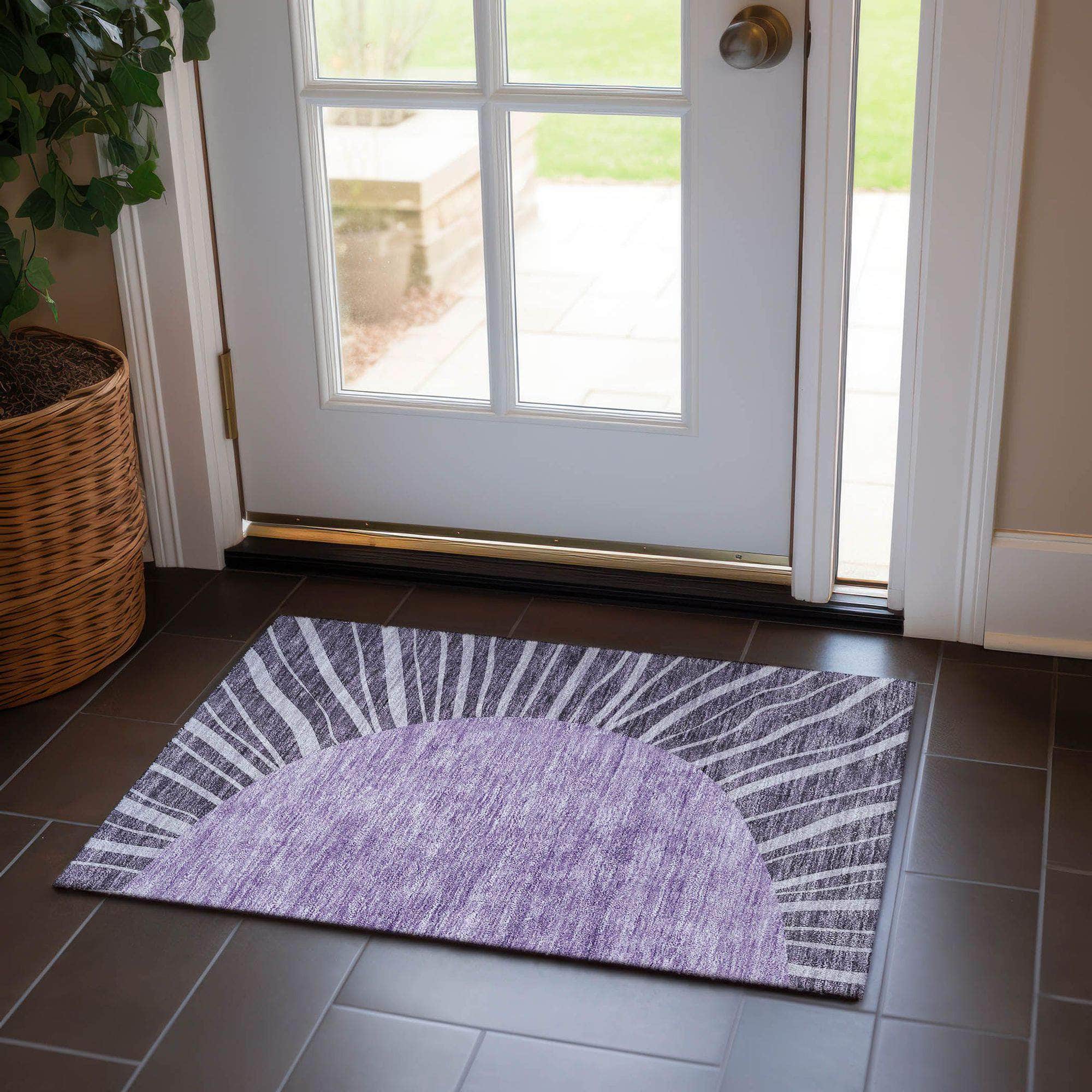 Machine Made ACN668 Purple  Rugs #color_purple 