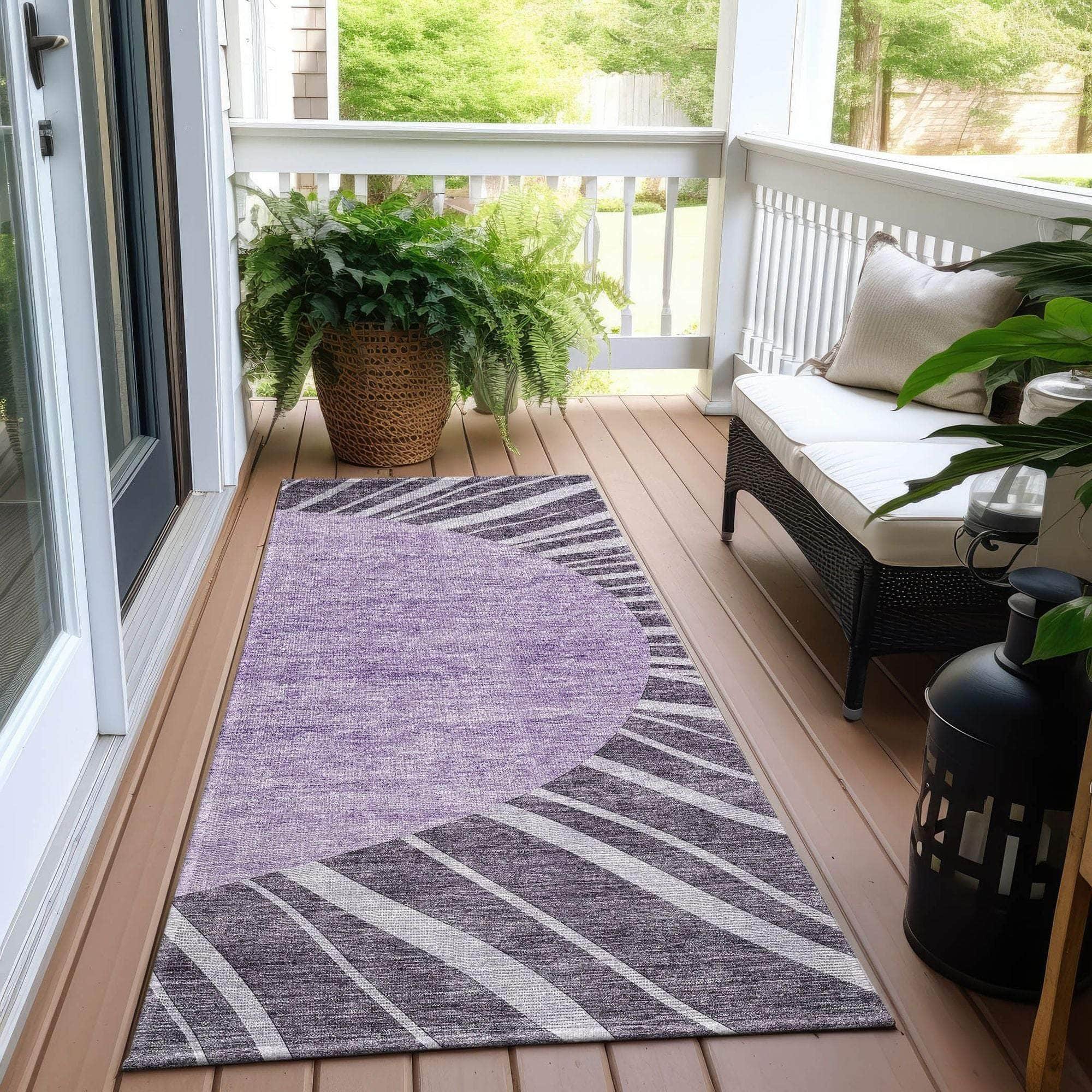 Machine Made ACN668 Purple  Rugs #color_purple 