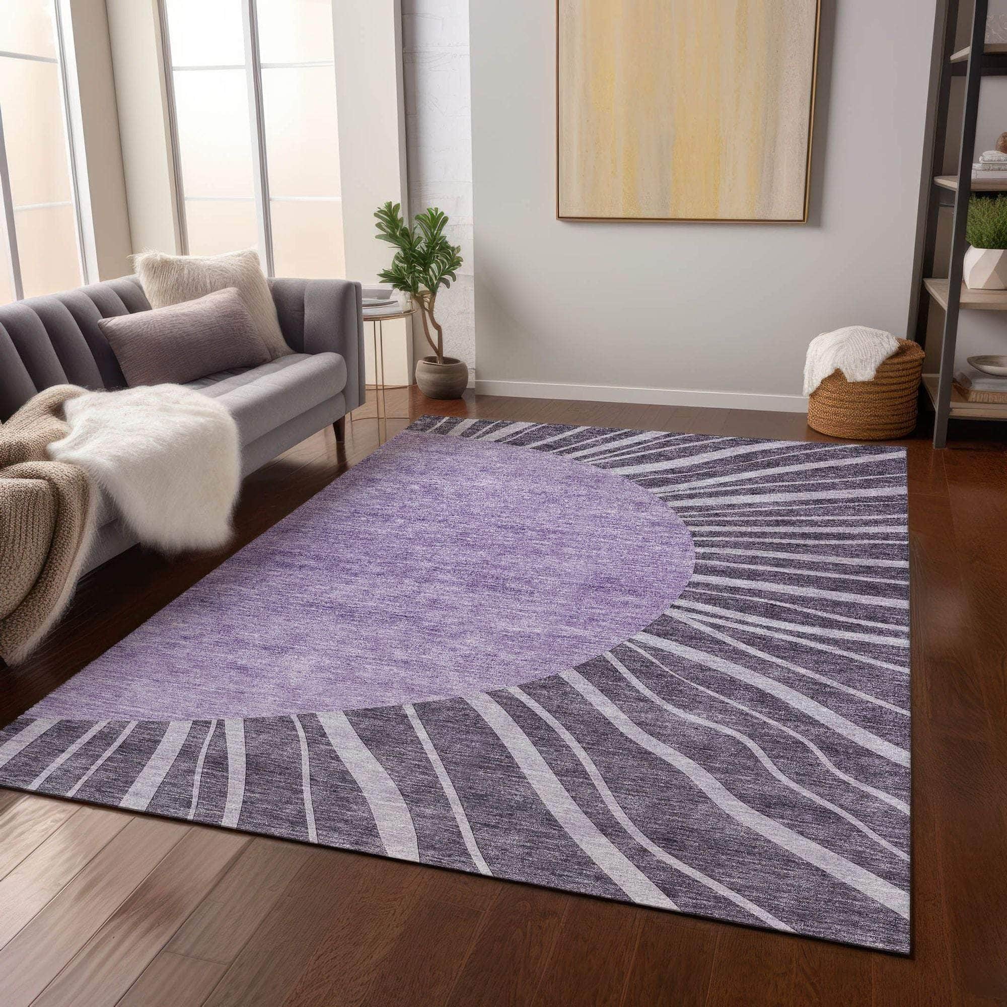 Machine Made ACN668 Purple  Rugs #color_purple 
