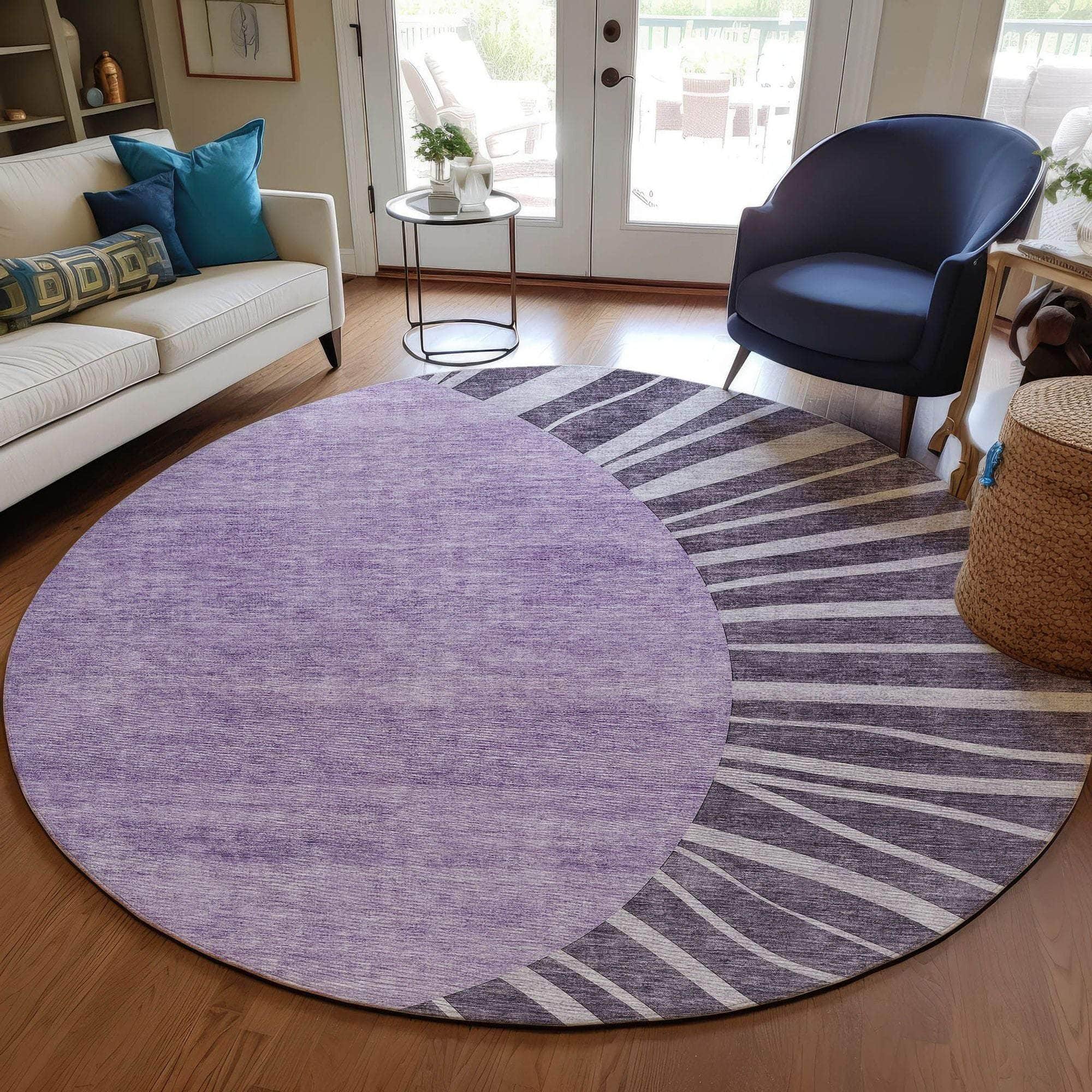 Machine Made ACN668 Purple  Rugs #color_purple 