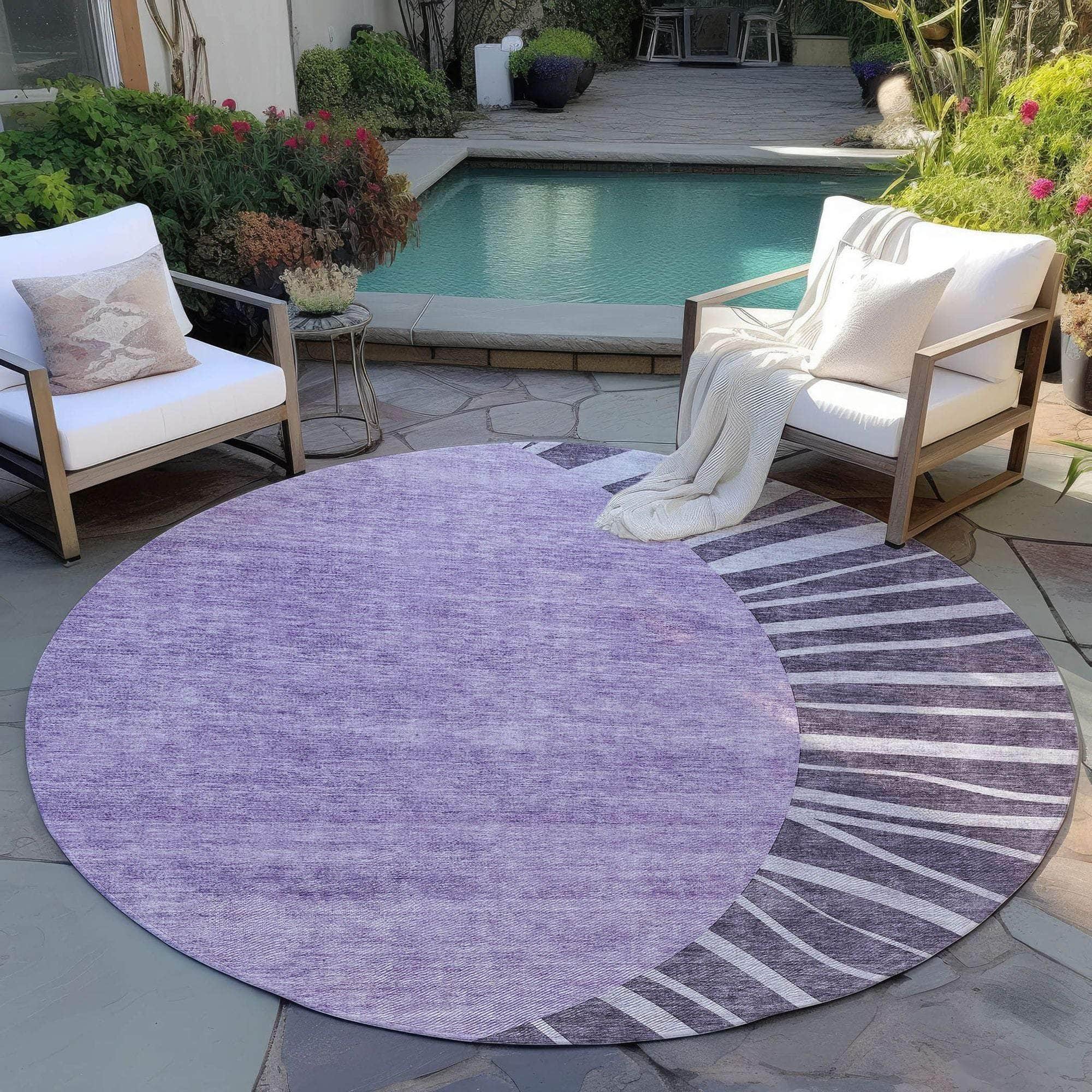 Machine Made ACN668 Purple  Rugs #color_purple 