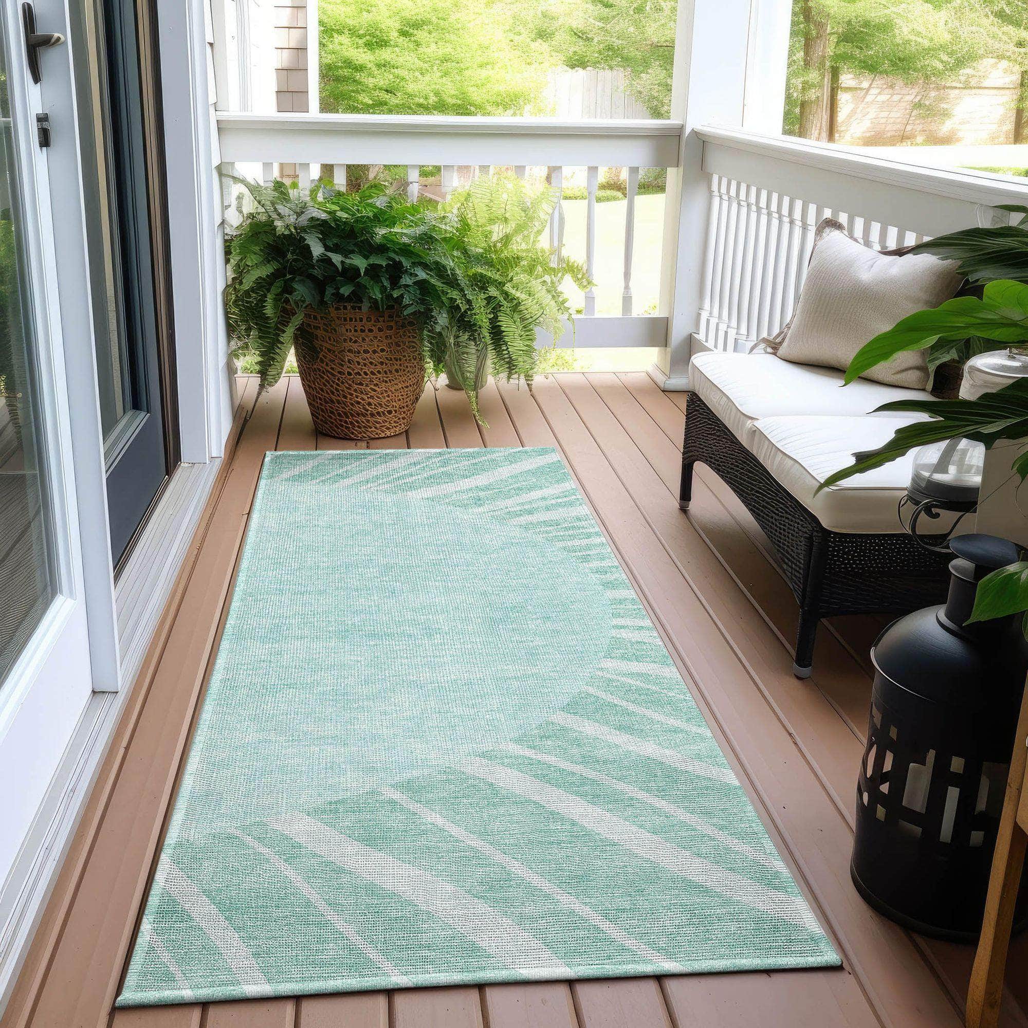 Machine Made ACN668 Teal  Rugs #color_teal 