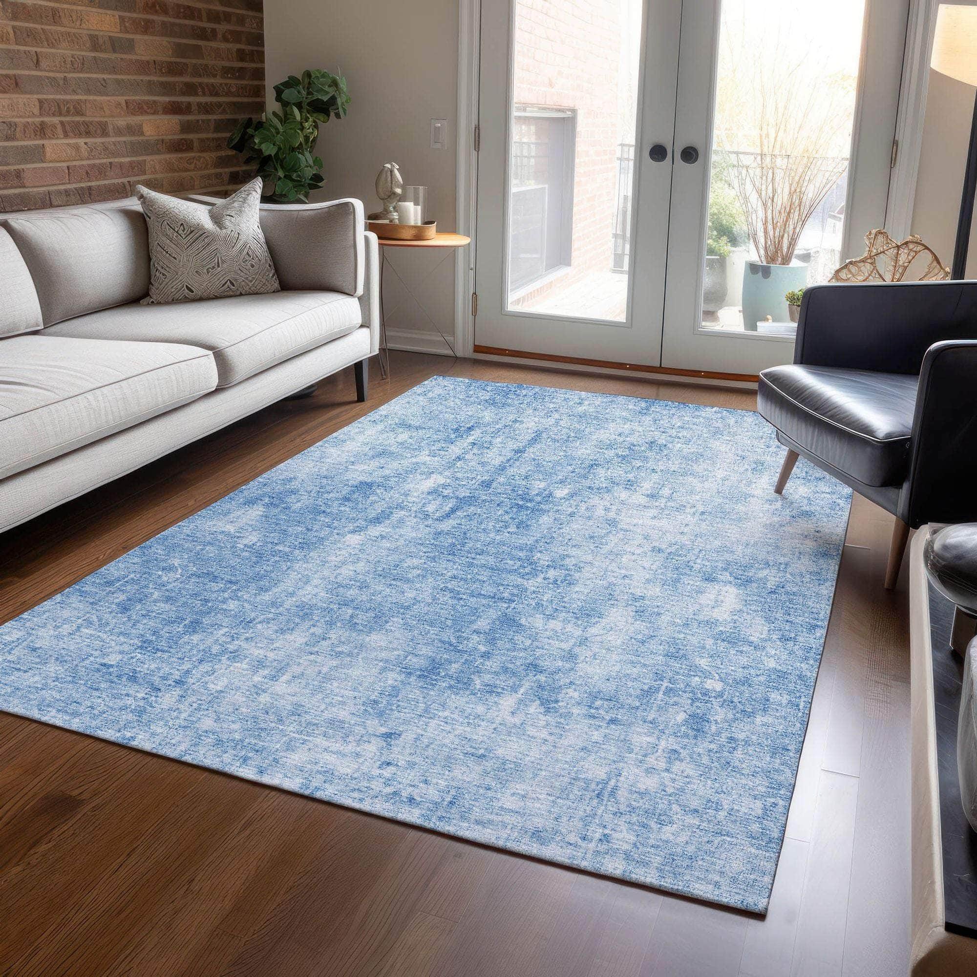 Machine Made ACN656 Blue  Rugs #color_blue 