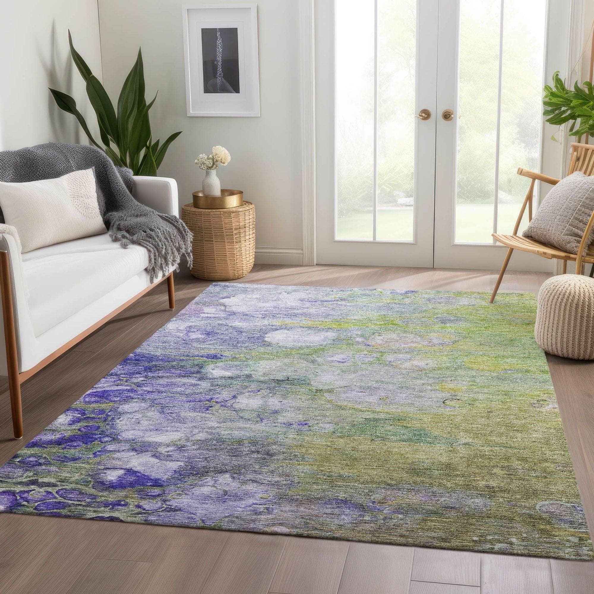 Machine Made ACN698 Aloe Green Rugs #color_aloe green