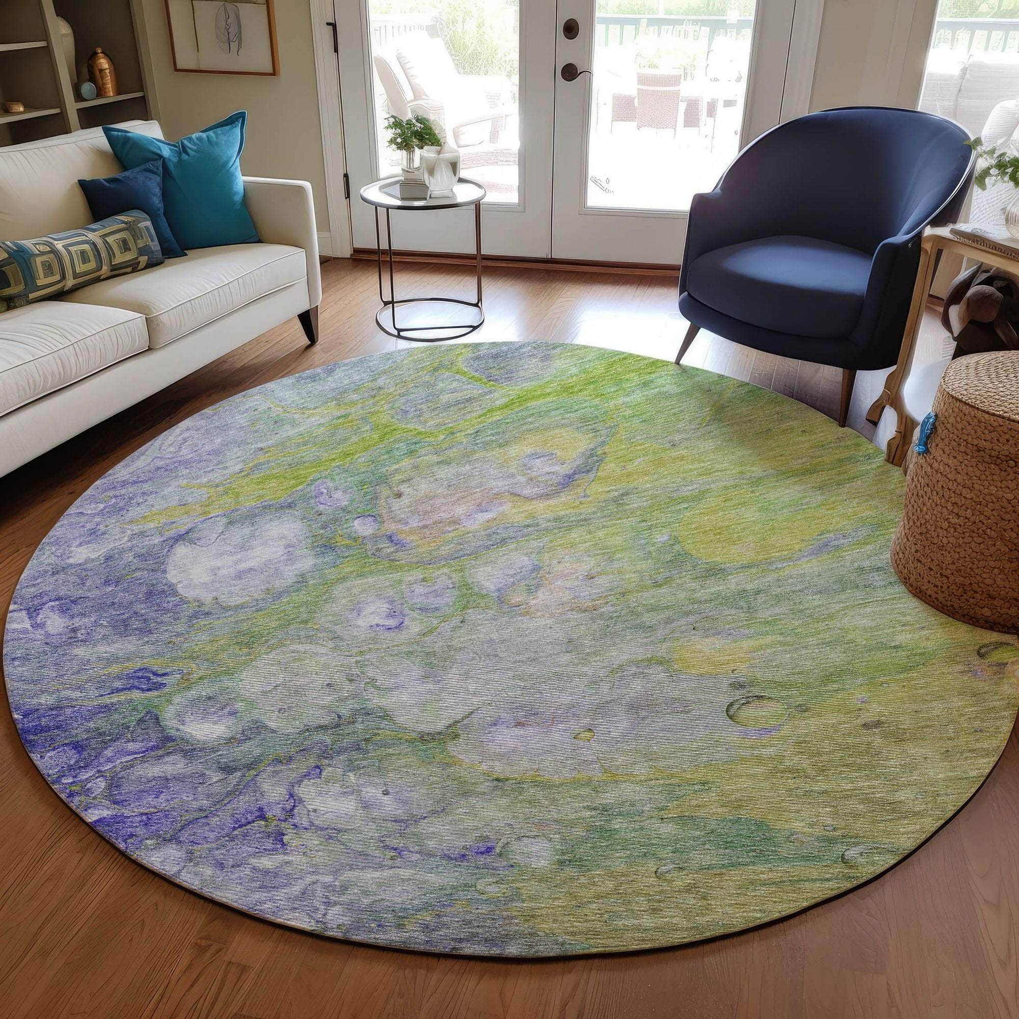 Machine Made ACN698 Aloe Green Rugs #color_aloe green