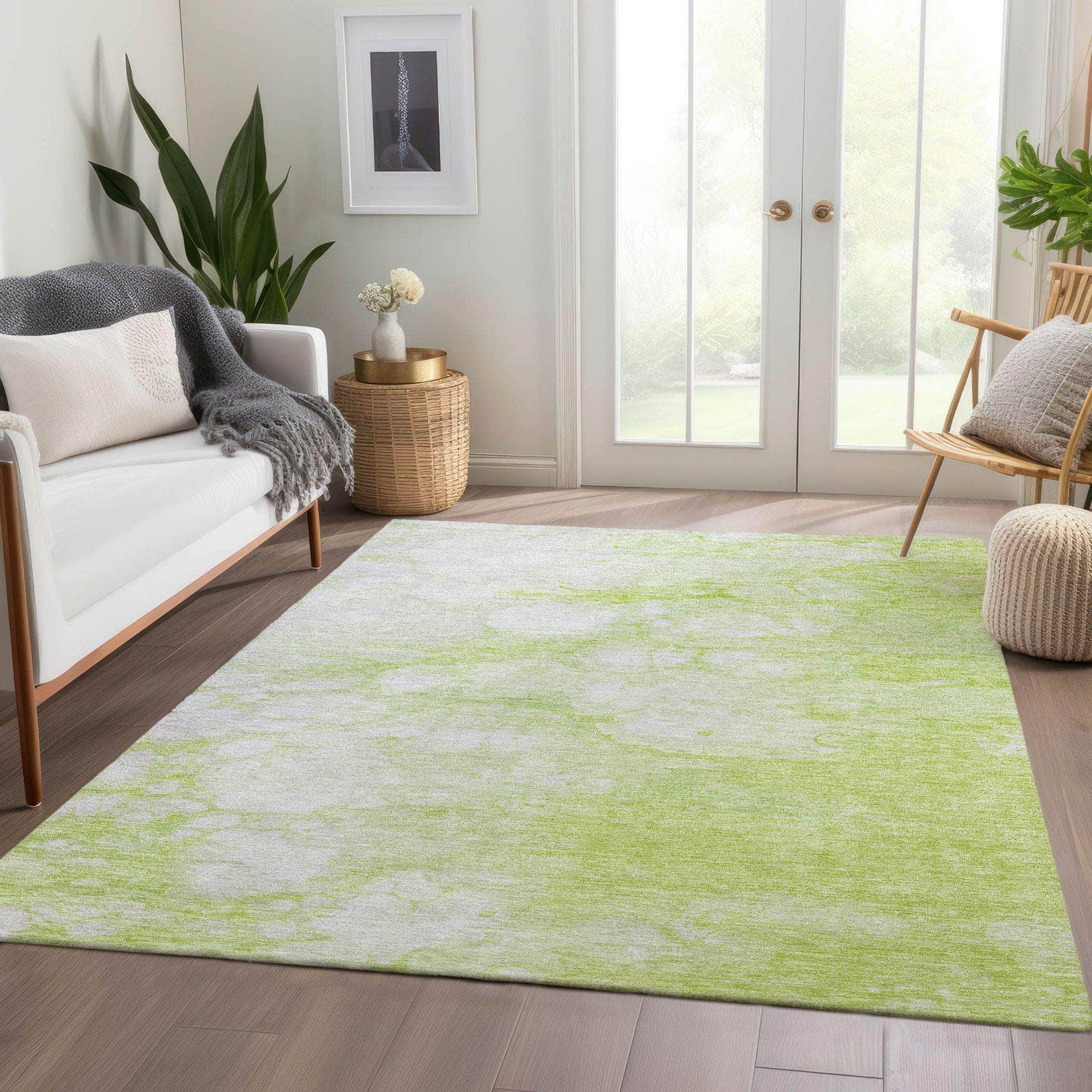 Machine Made ACN699 Aloe Green Rugs #color_aloe green